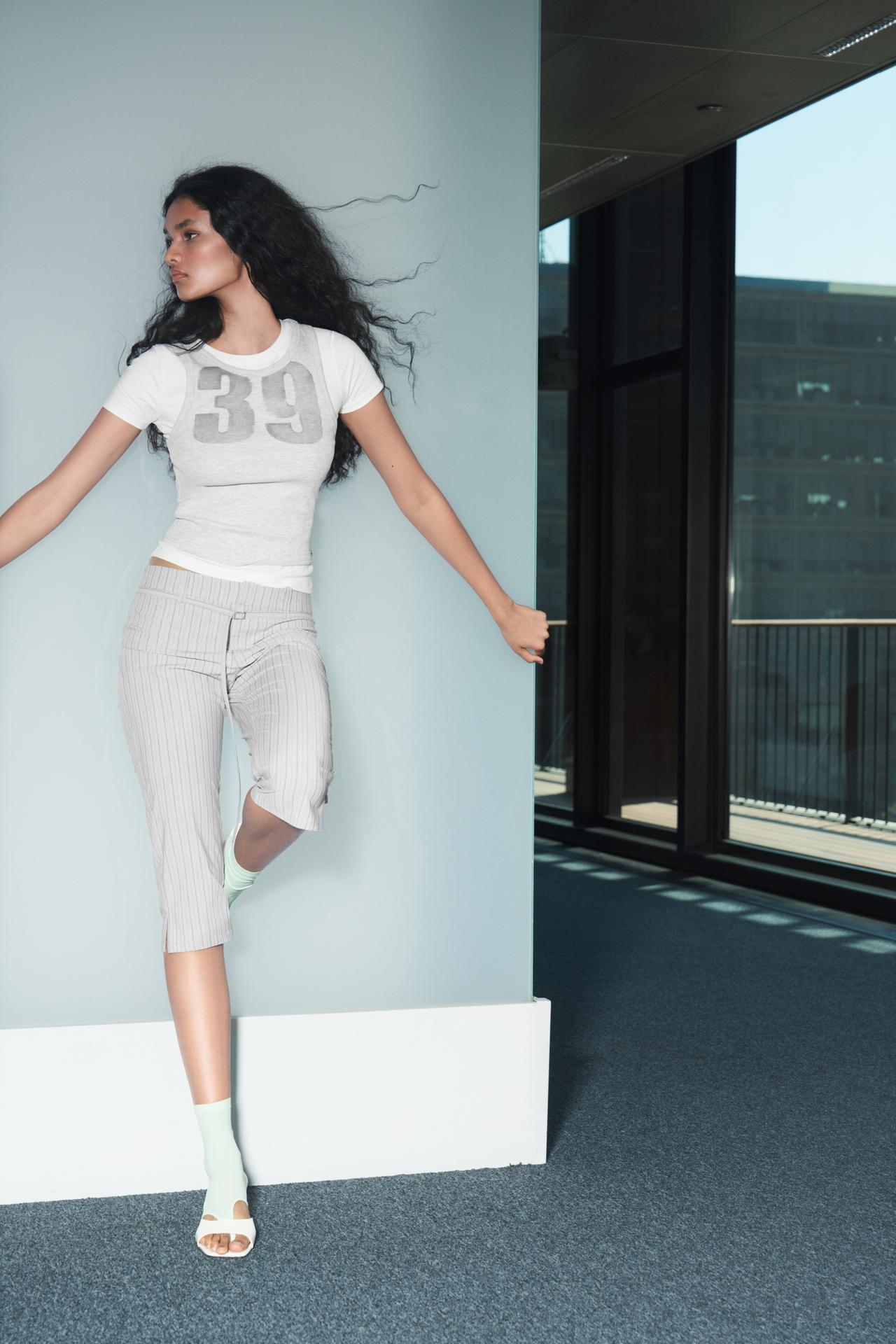 Double graphic T-shirt — Grey