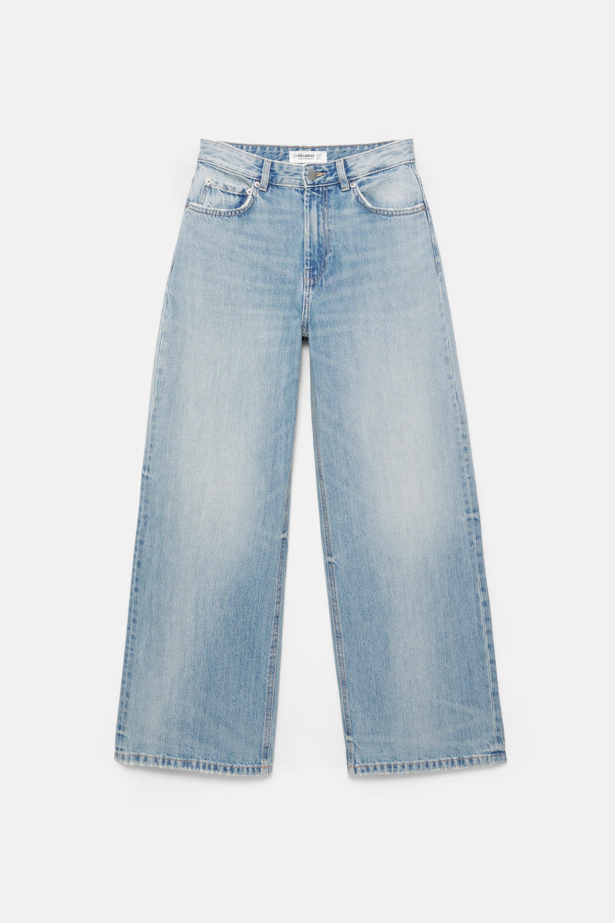 Mid-rise baggy jeans — Pale blue