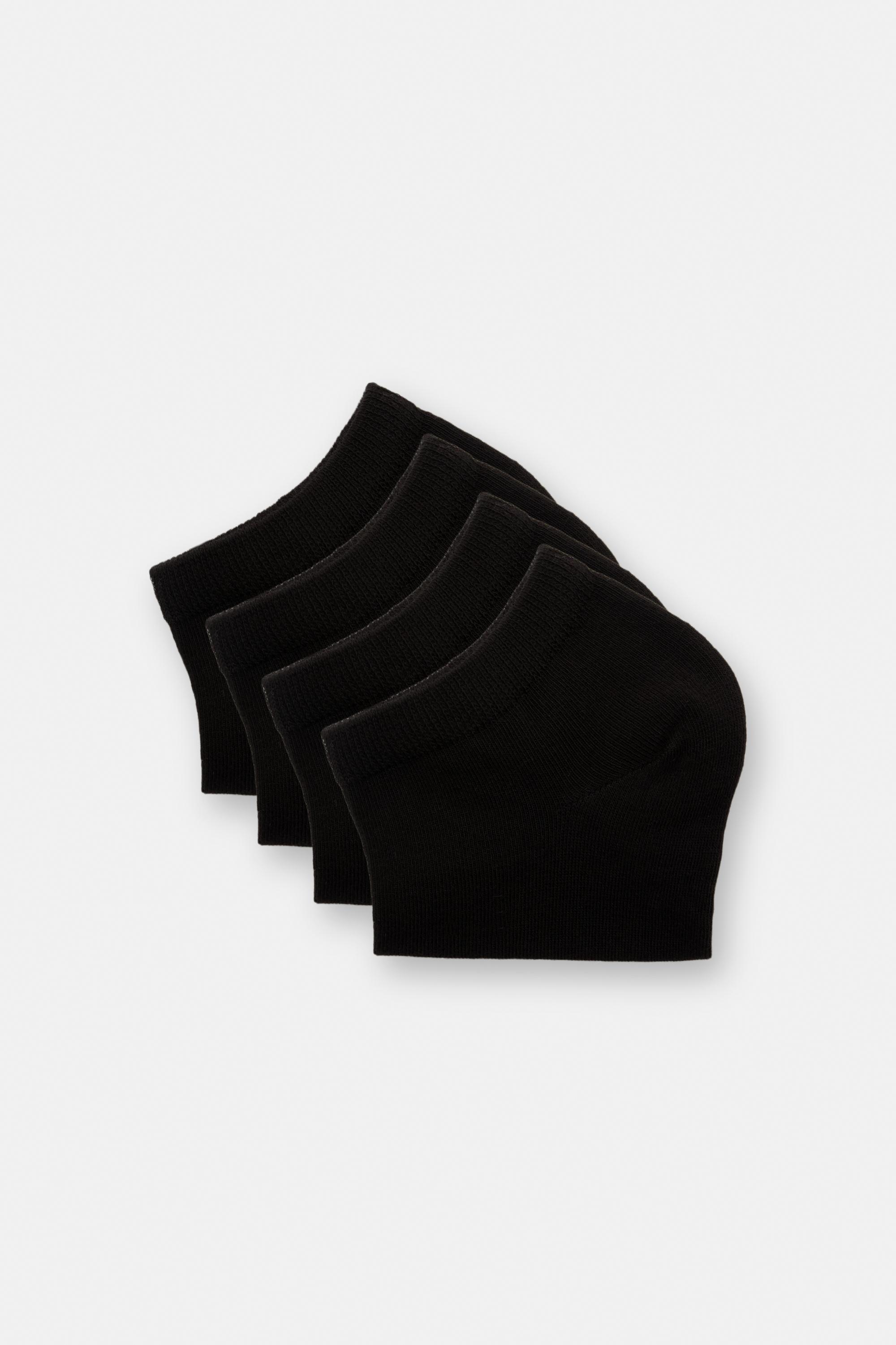 Pack of 4 pairs of ankle socks — Black