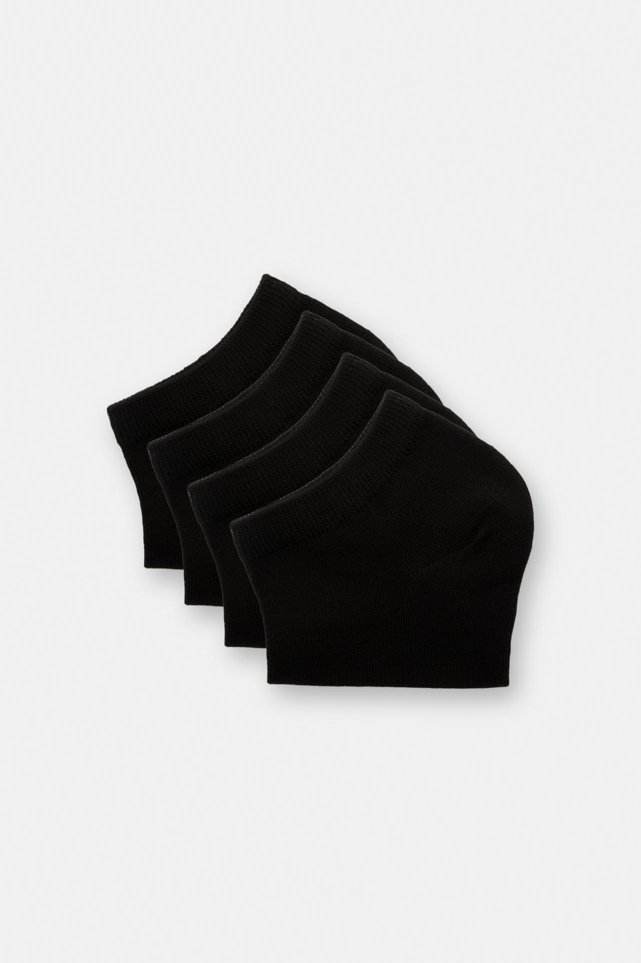 Pack of 4 pairs of ankle socks — Black