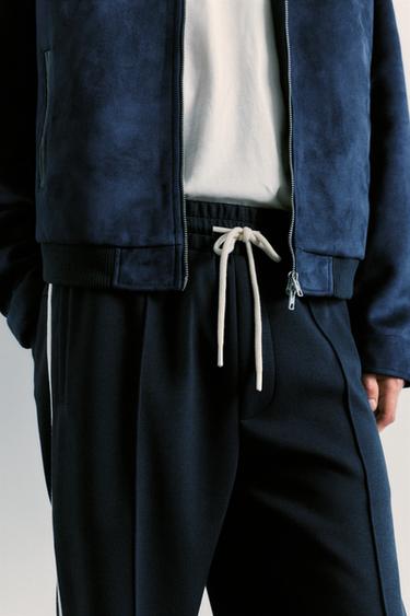 Jogger trousers with side stripe — Navy 4