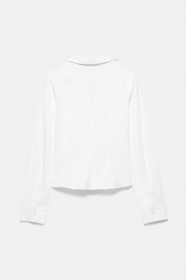 Fitted wide-cuff shirt — White 5
