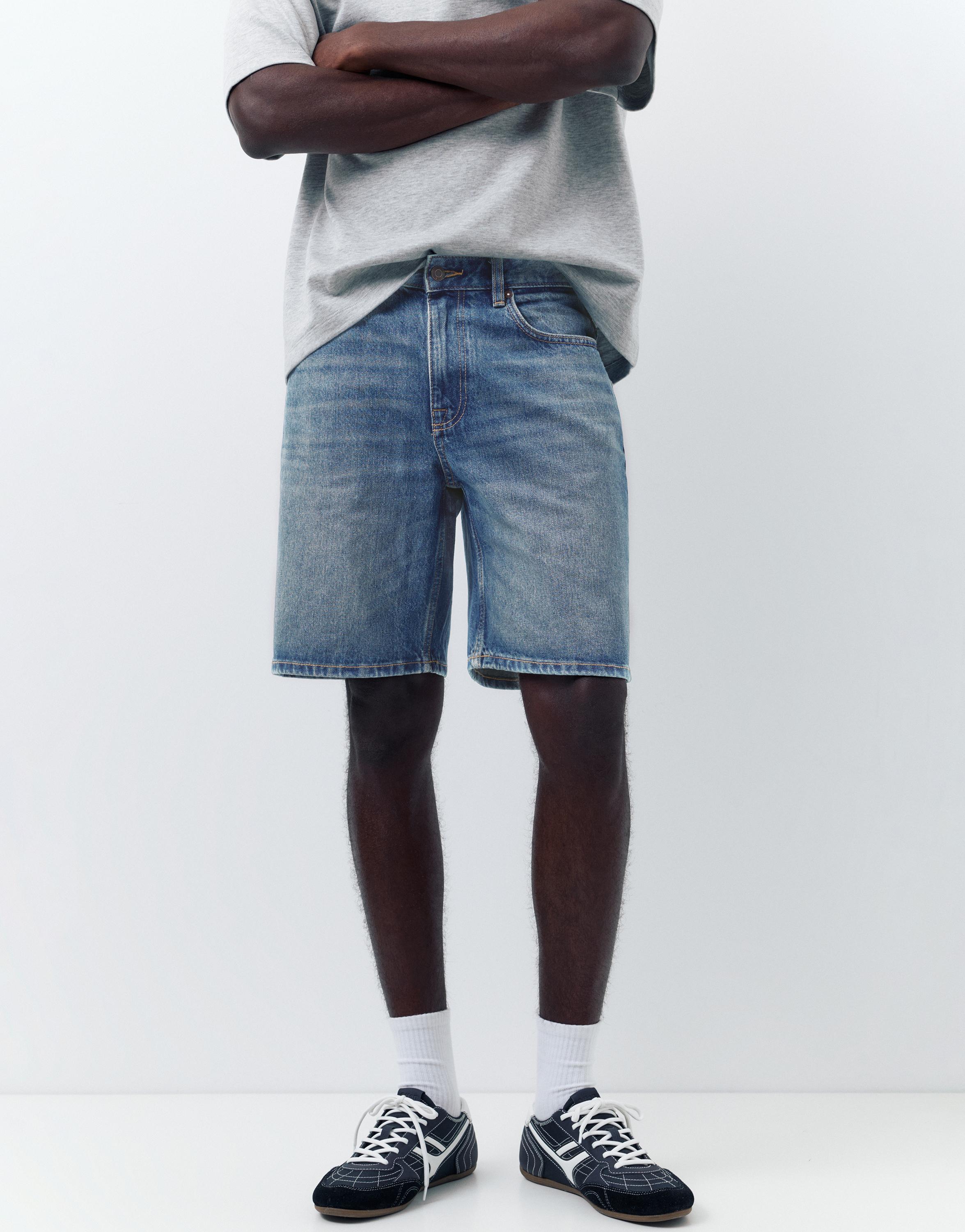 Standard denim Bermuda shorts — Medium blue