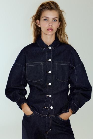 Fitted denim shirt — Navy 1
