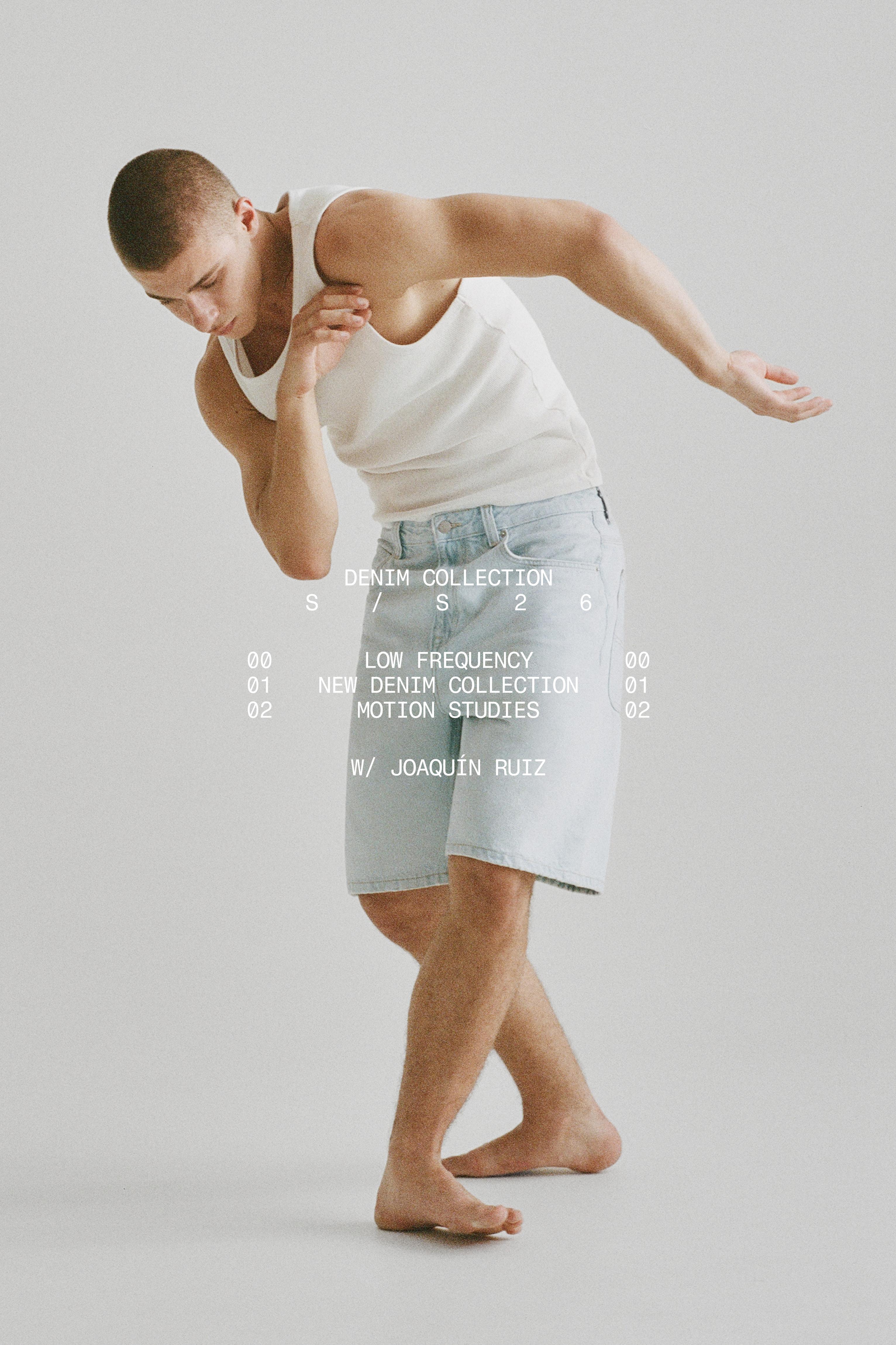 Baggy relaxed fit denim Bermuda shorts — Pale indigo