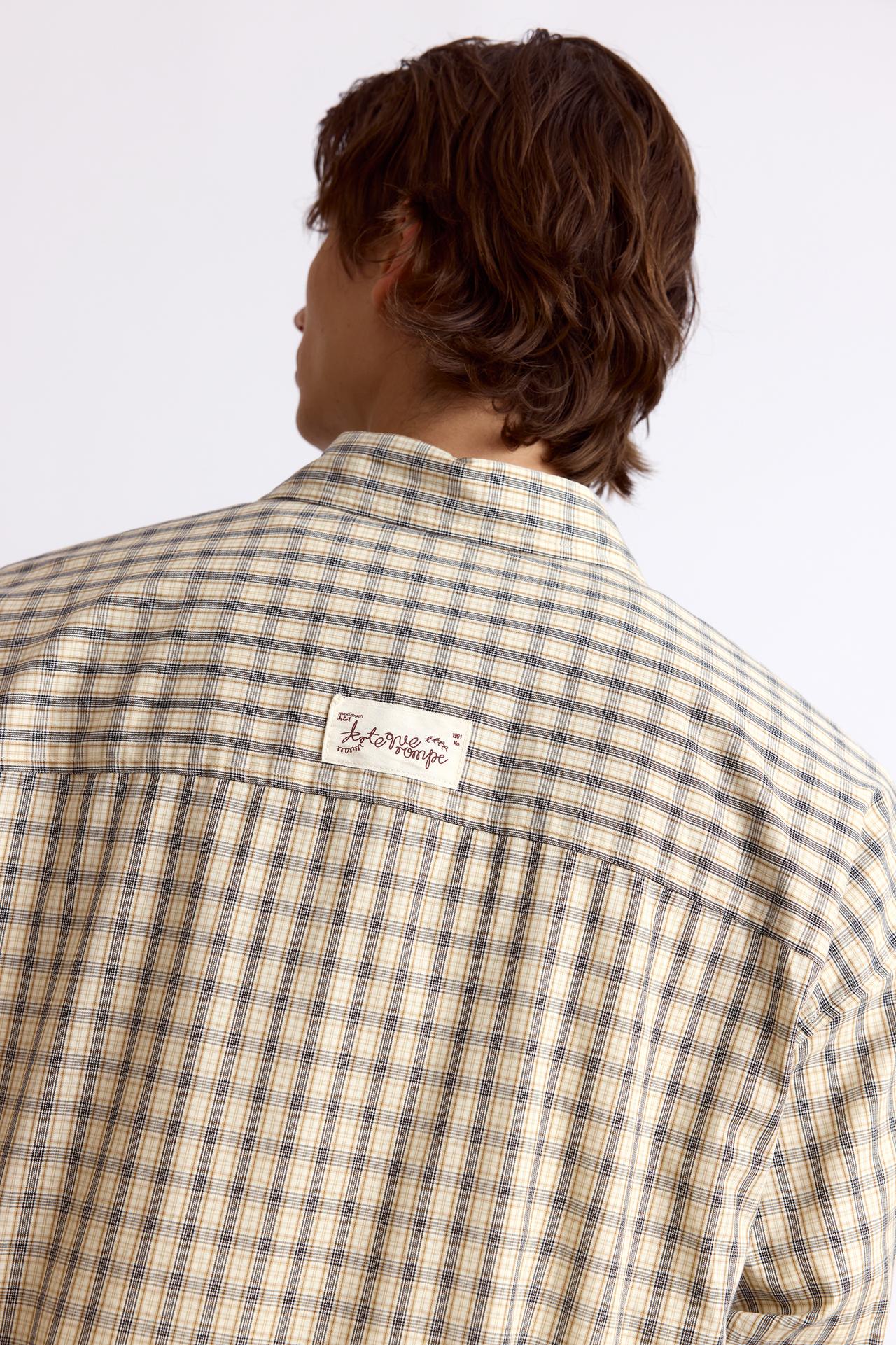 Long sleeve check shirt — Vanilla