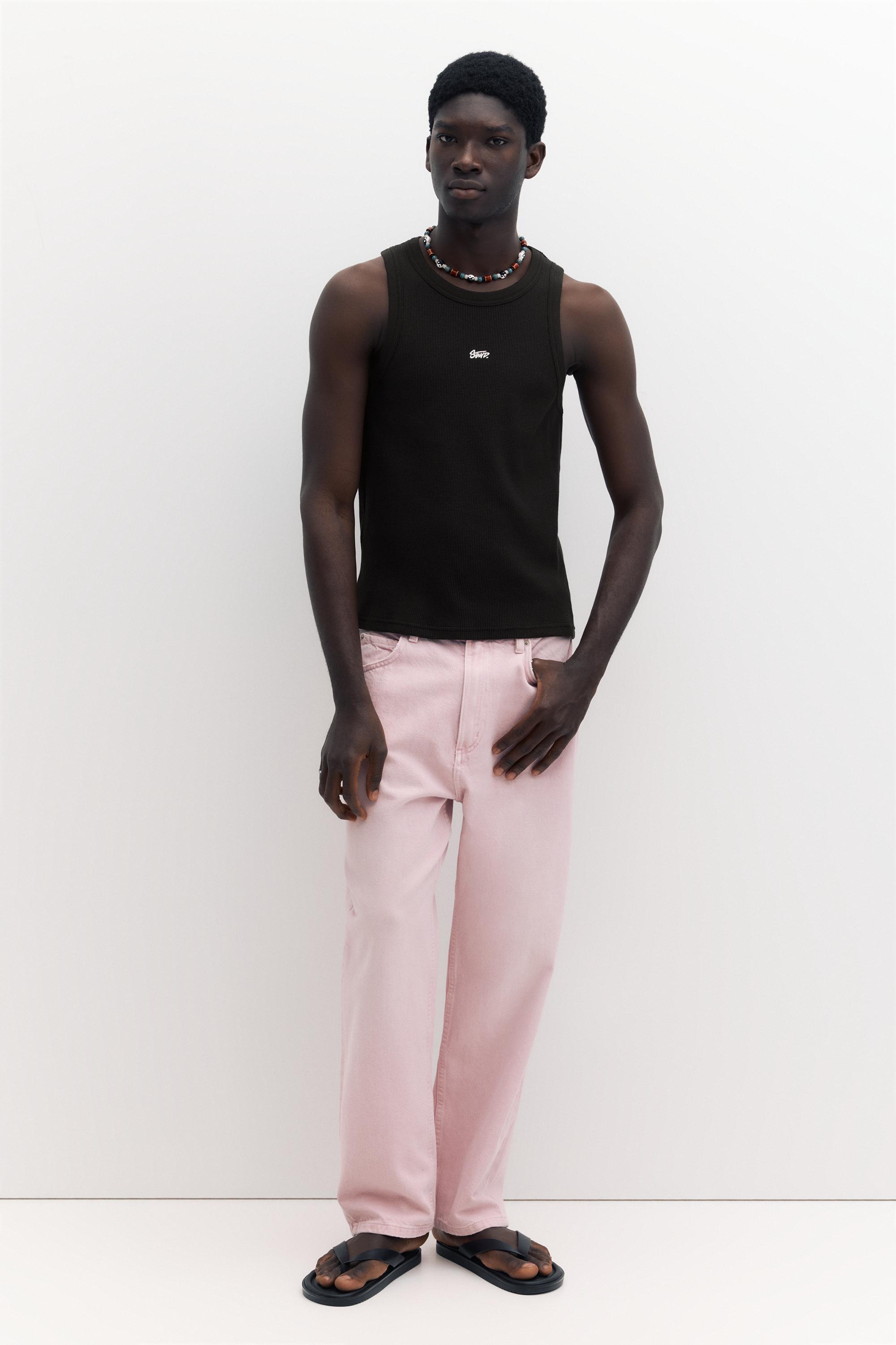 STWD waffle-knit vest — Black