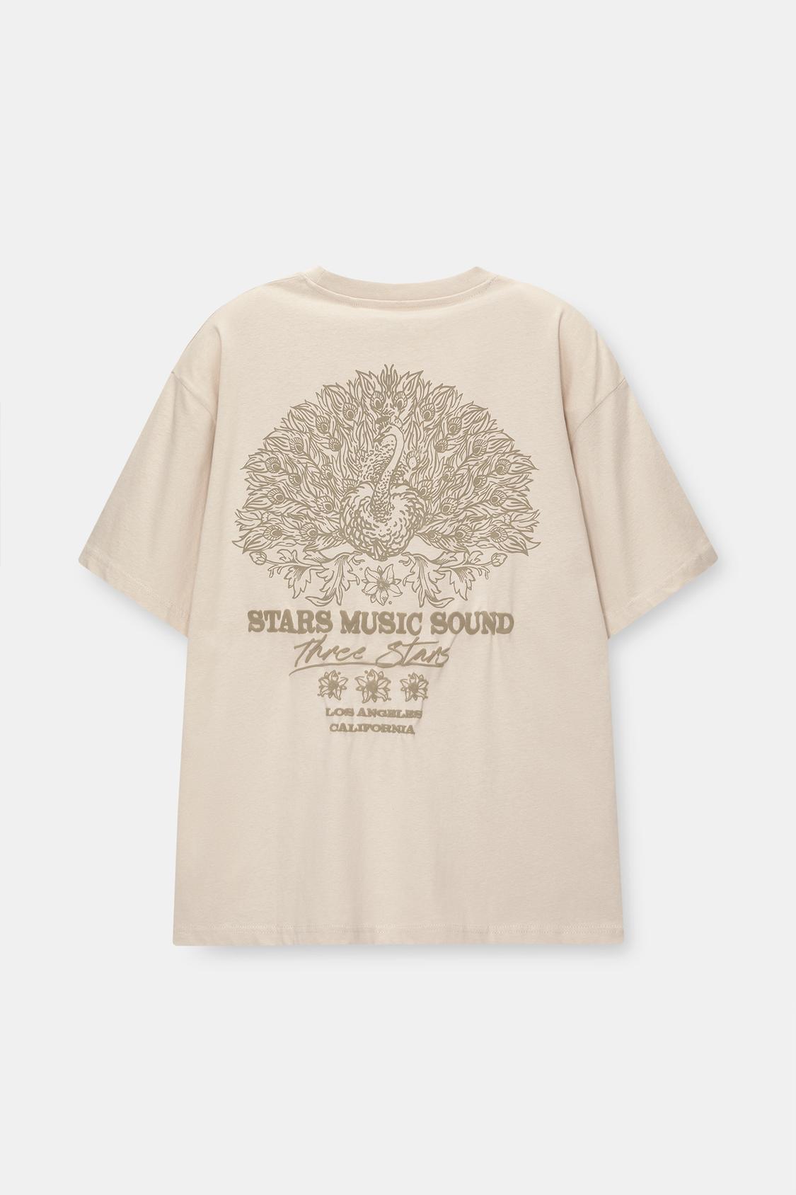 T-Shirt mit Wellenmuster - PULL&BEAR