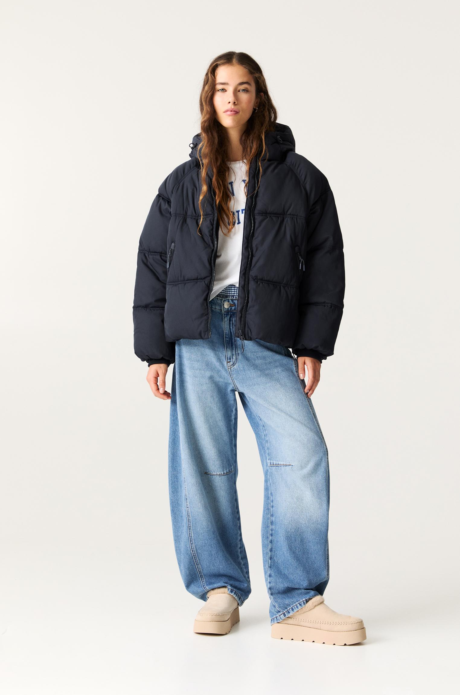 Pull and bear puffer jacket women's best sale