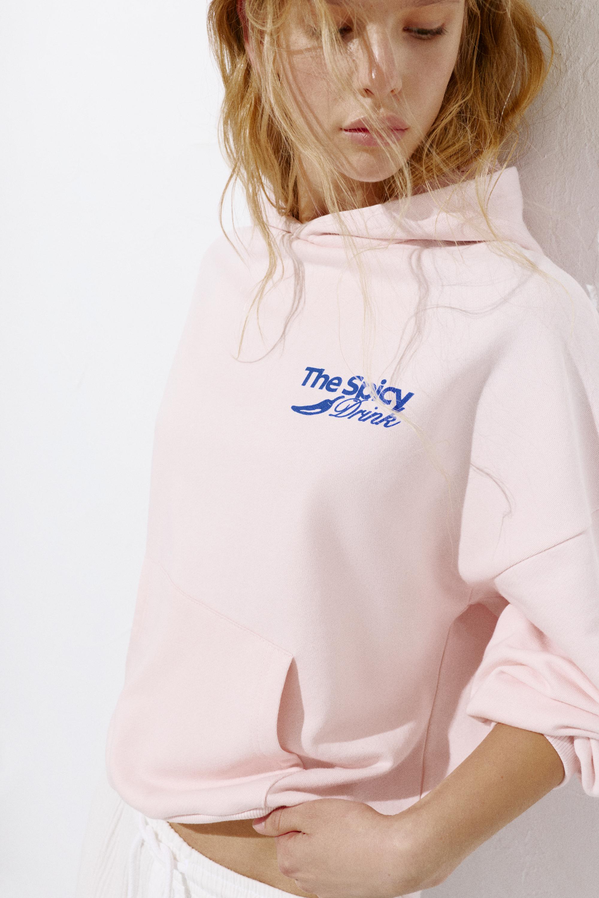 Sweatshirt De Capuz Com Gráfico De Taça