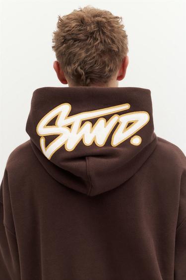 STWD hood sweatshirt — Brown 5