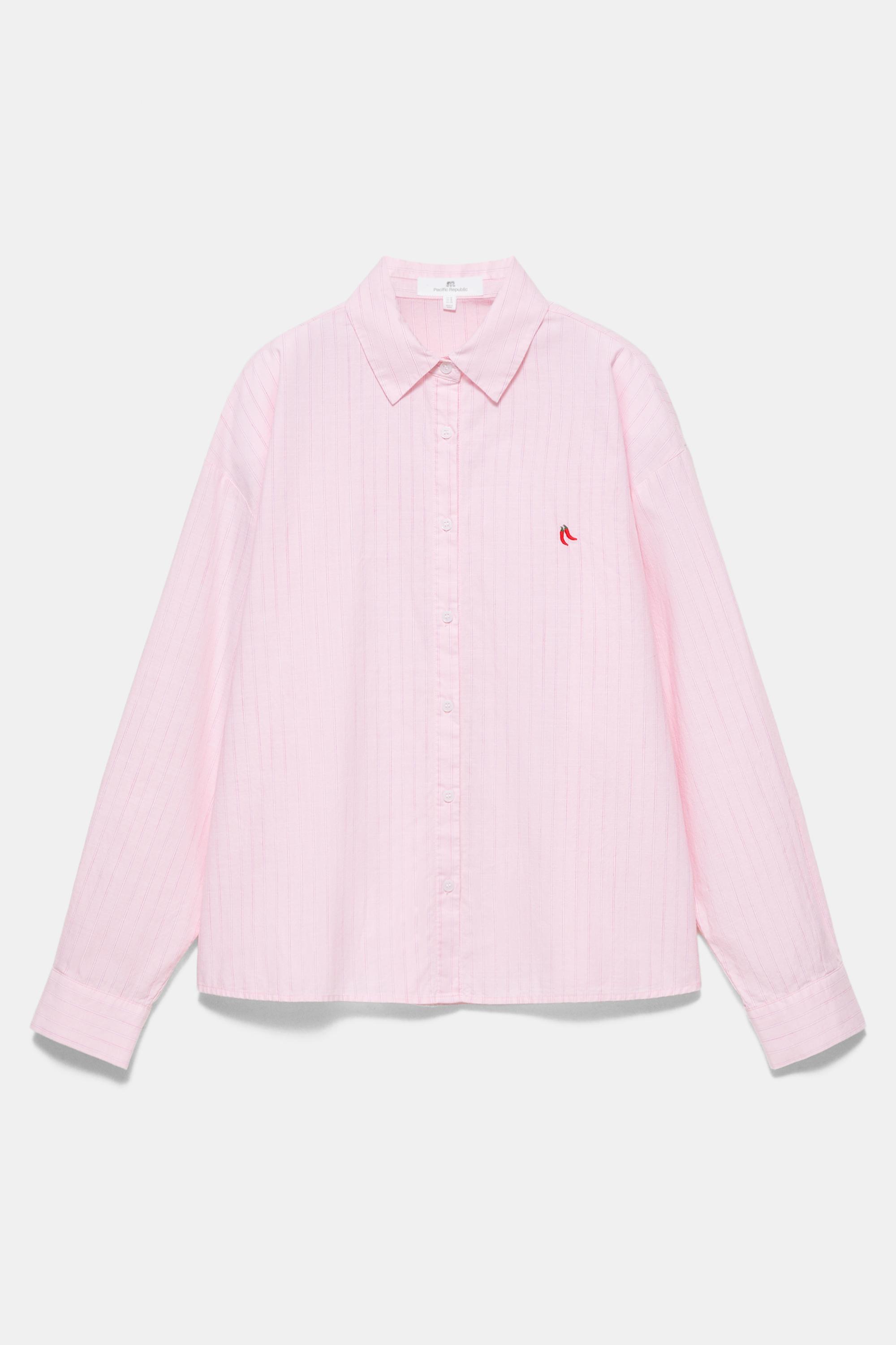 Çizgili biberli gömlek - Görsel 2