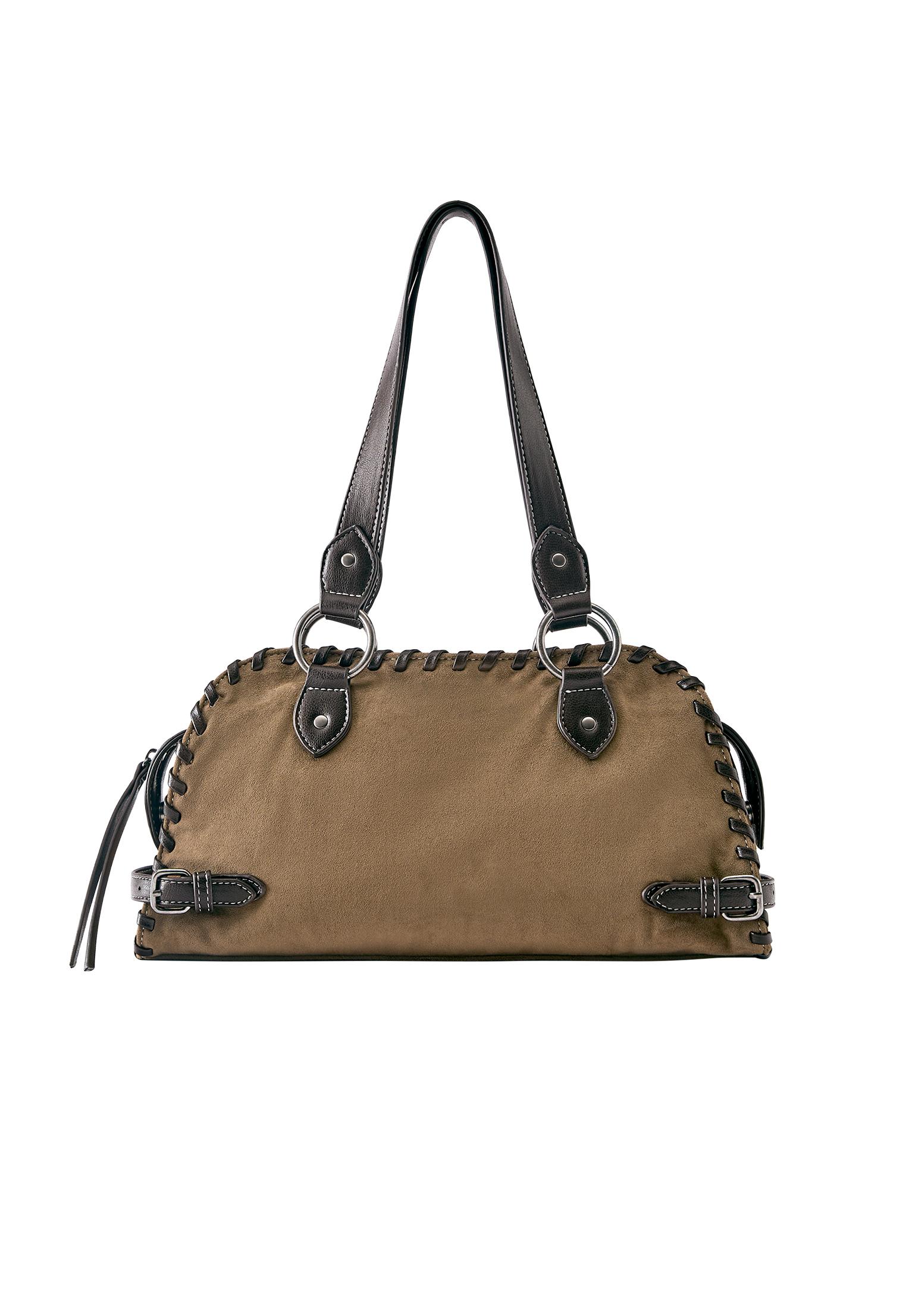 Contrast shoulder bag — Camel