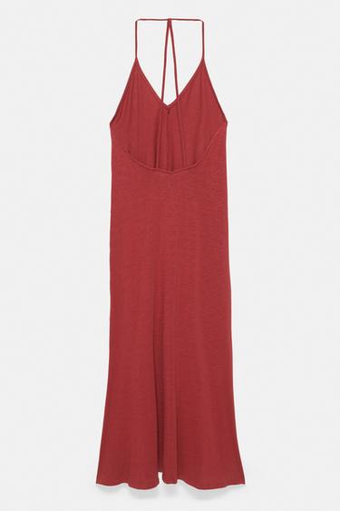 Strappy back midi dress — Russet 8