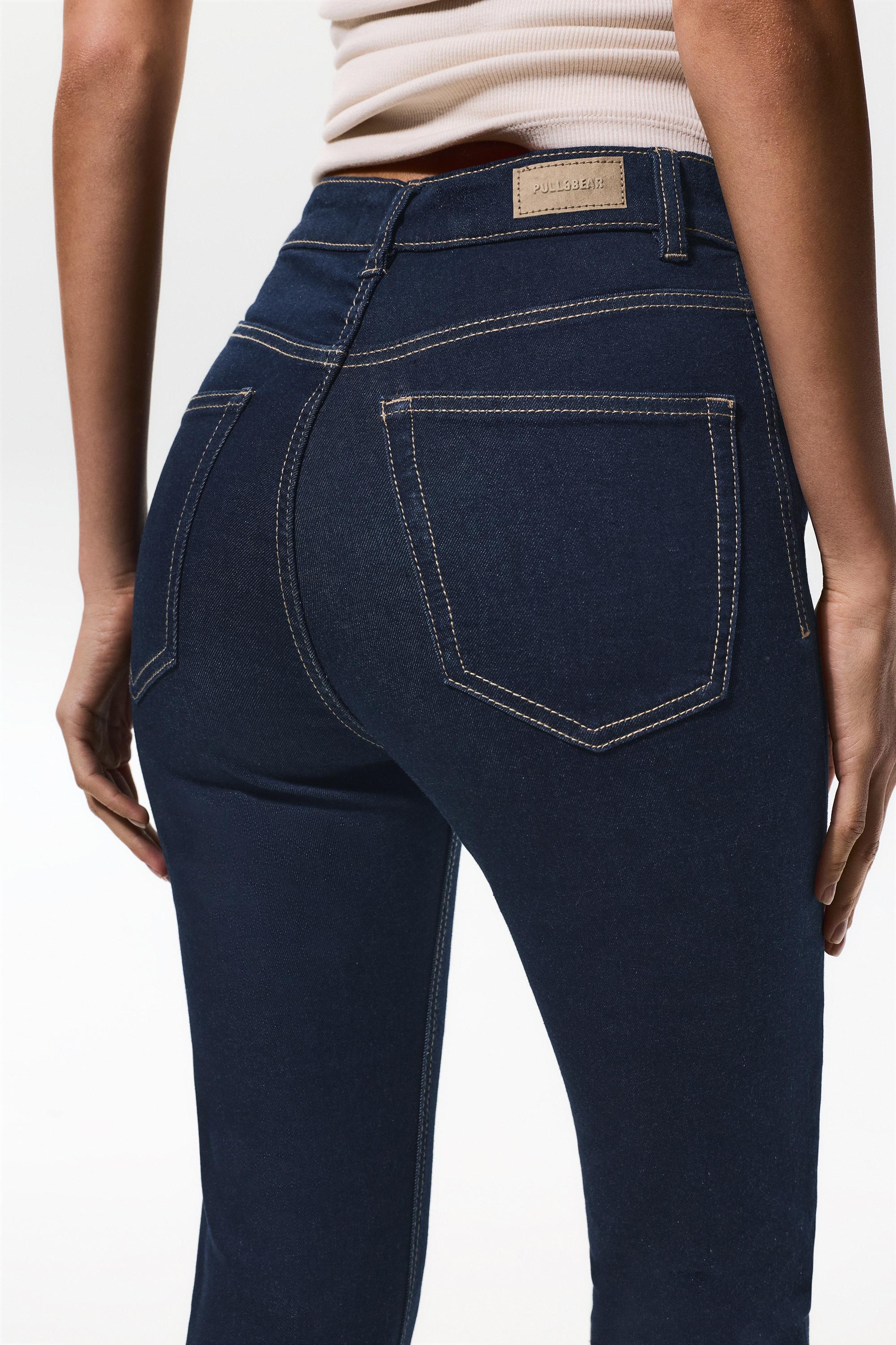 High-waist skinny jeans — Navy