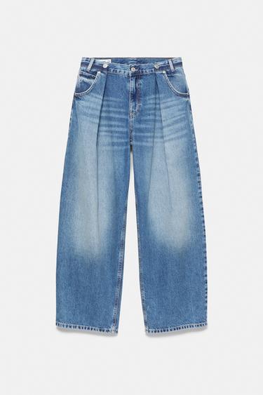 Pleated balloon-fit baggy jeans — Dark blue 6