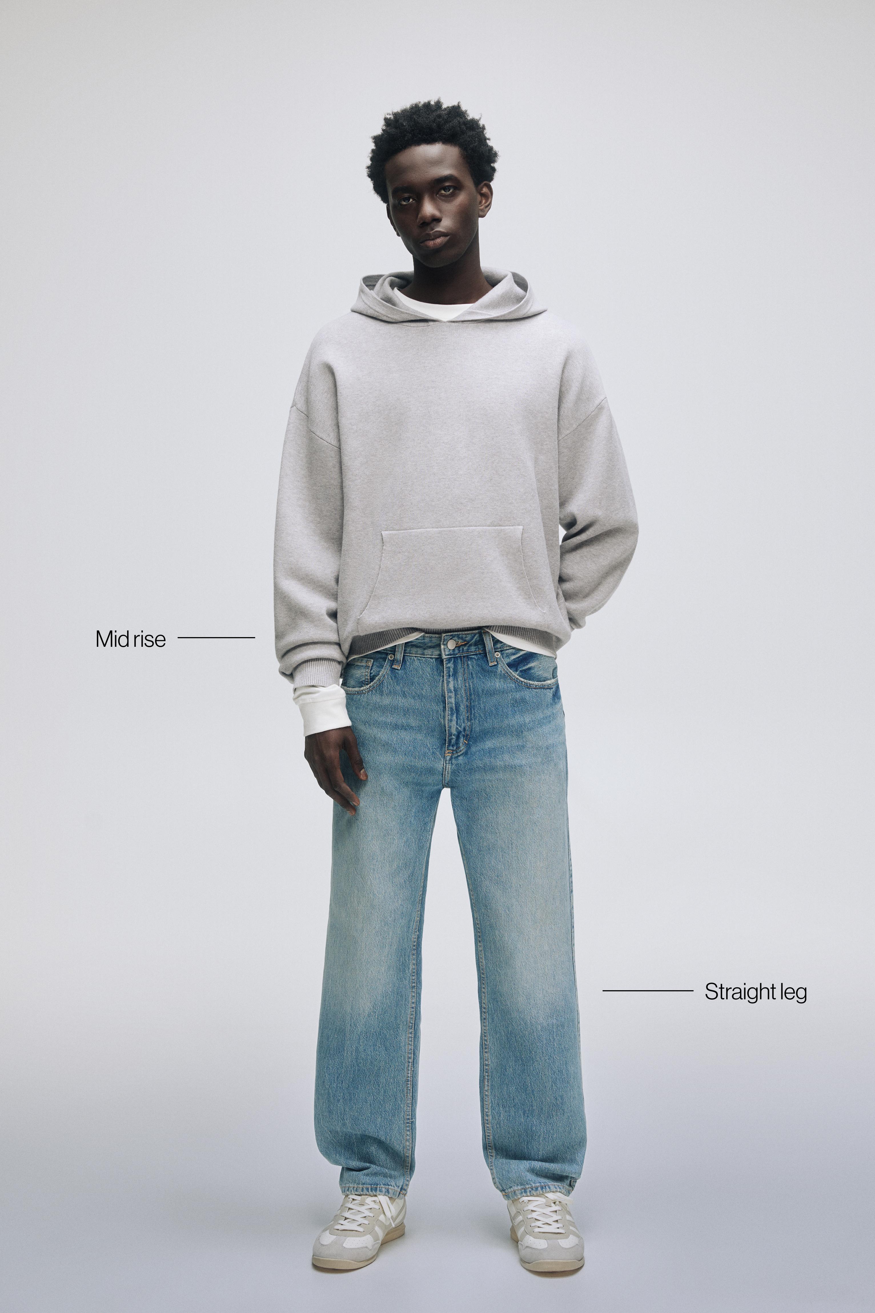 Straight-leg jeans — Medium blue