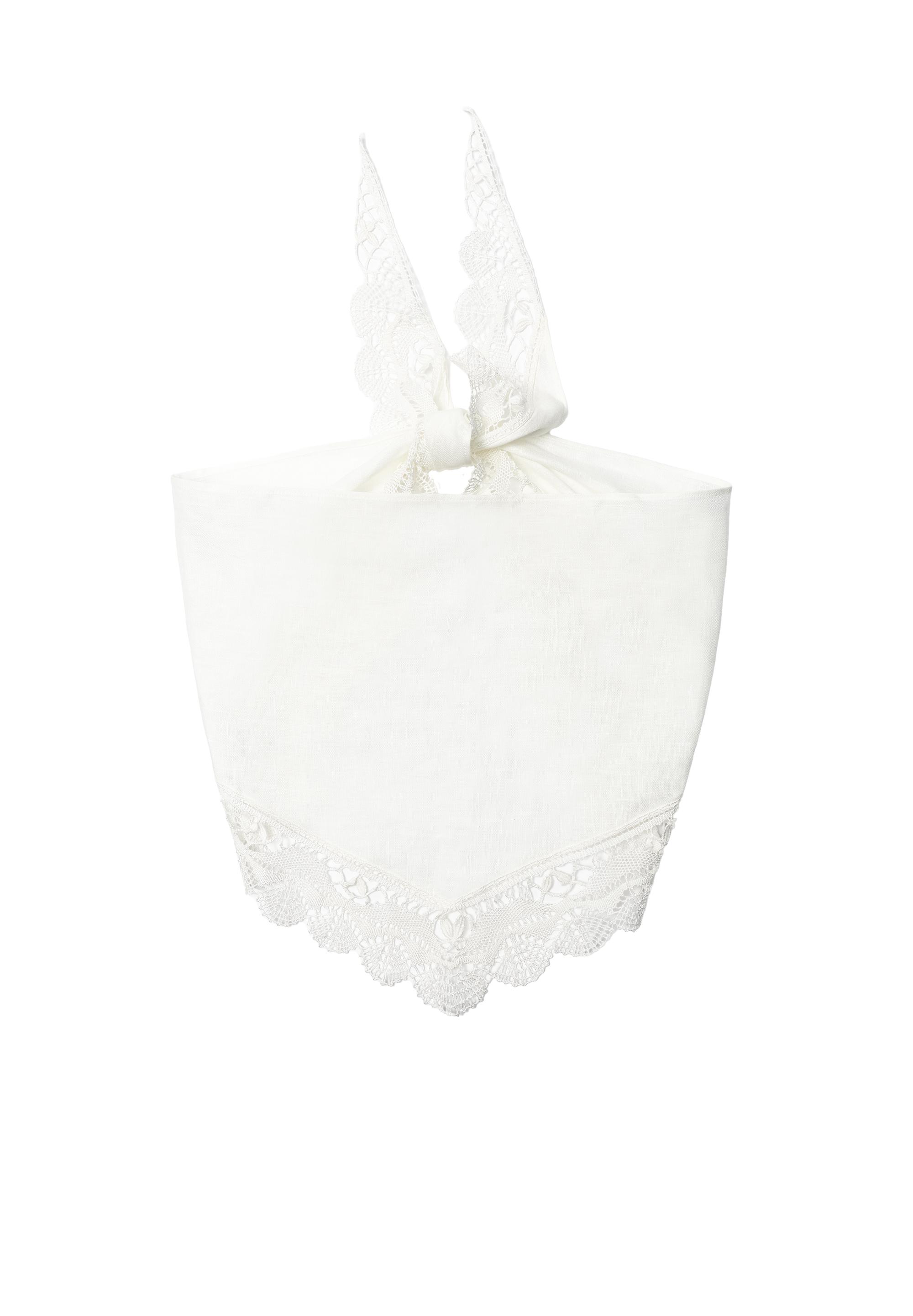 Encaixe de Camariñas x Pull&Bear 100% linen bandana — Off white