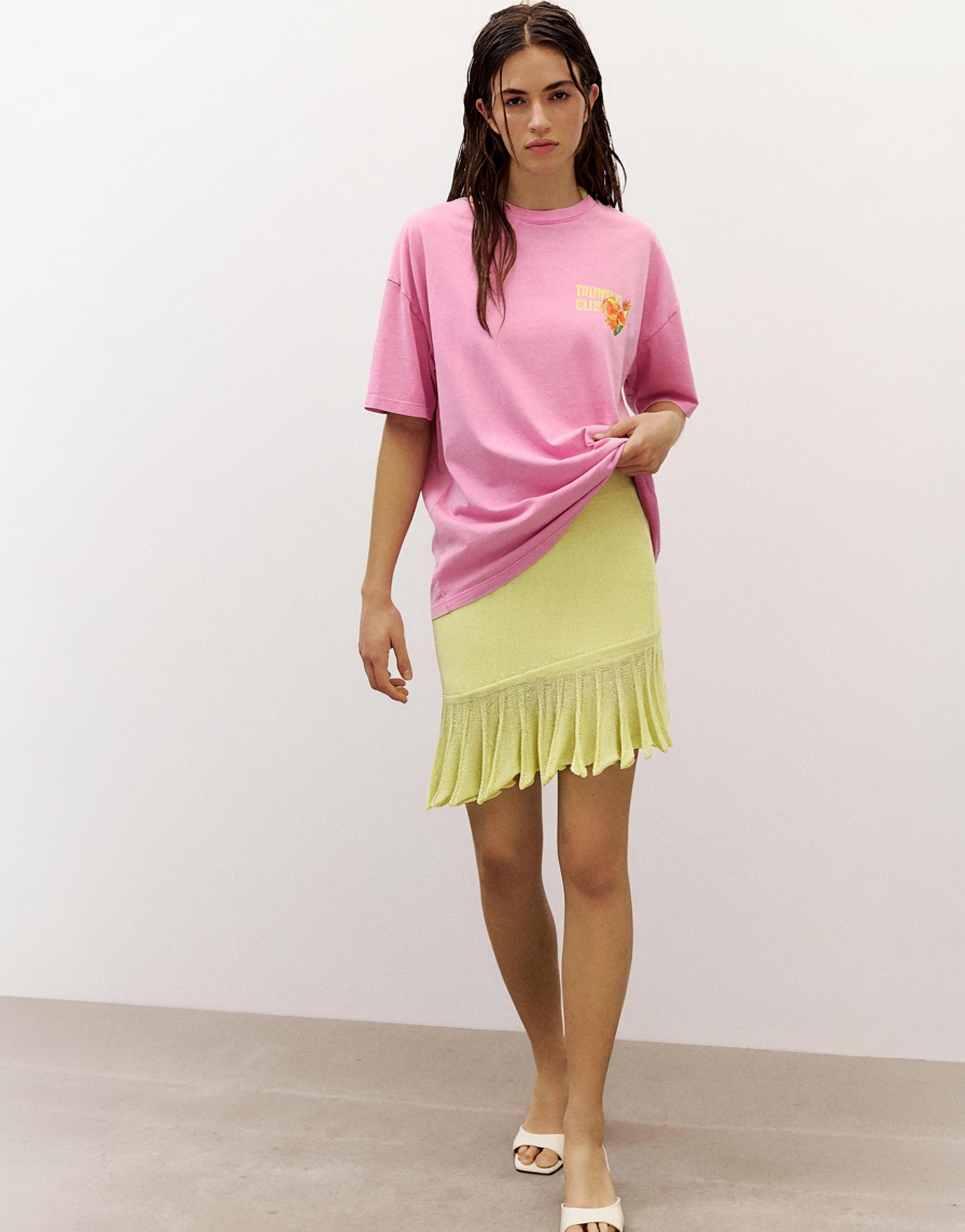 Botafogo Beach oversize T-shirt — Medium pink