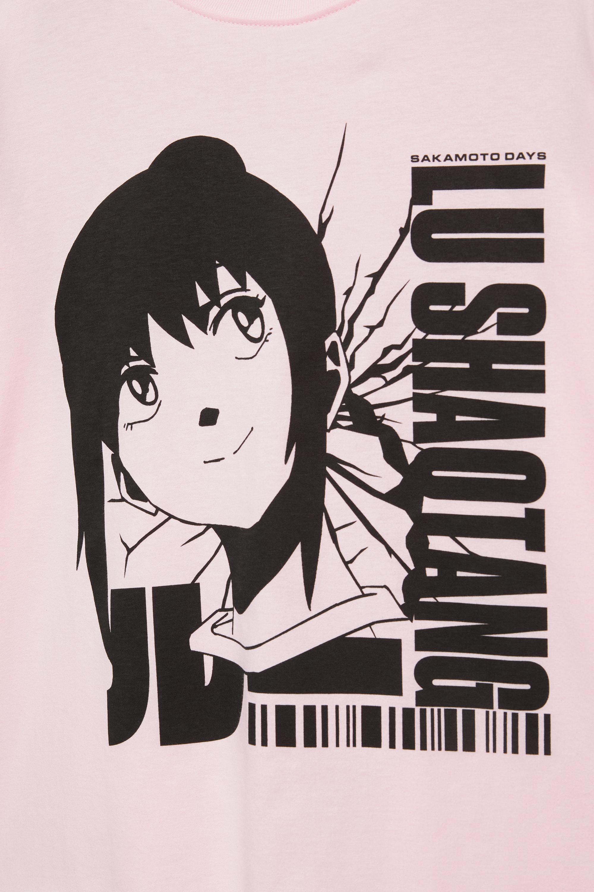 Sakamoto Days oversize T-shirt — Pink