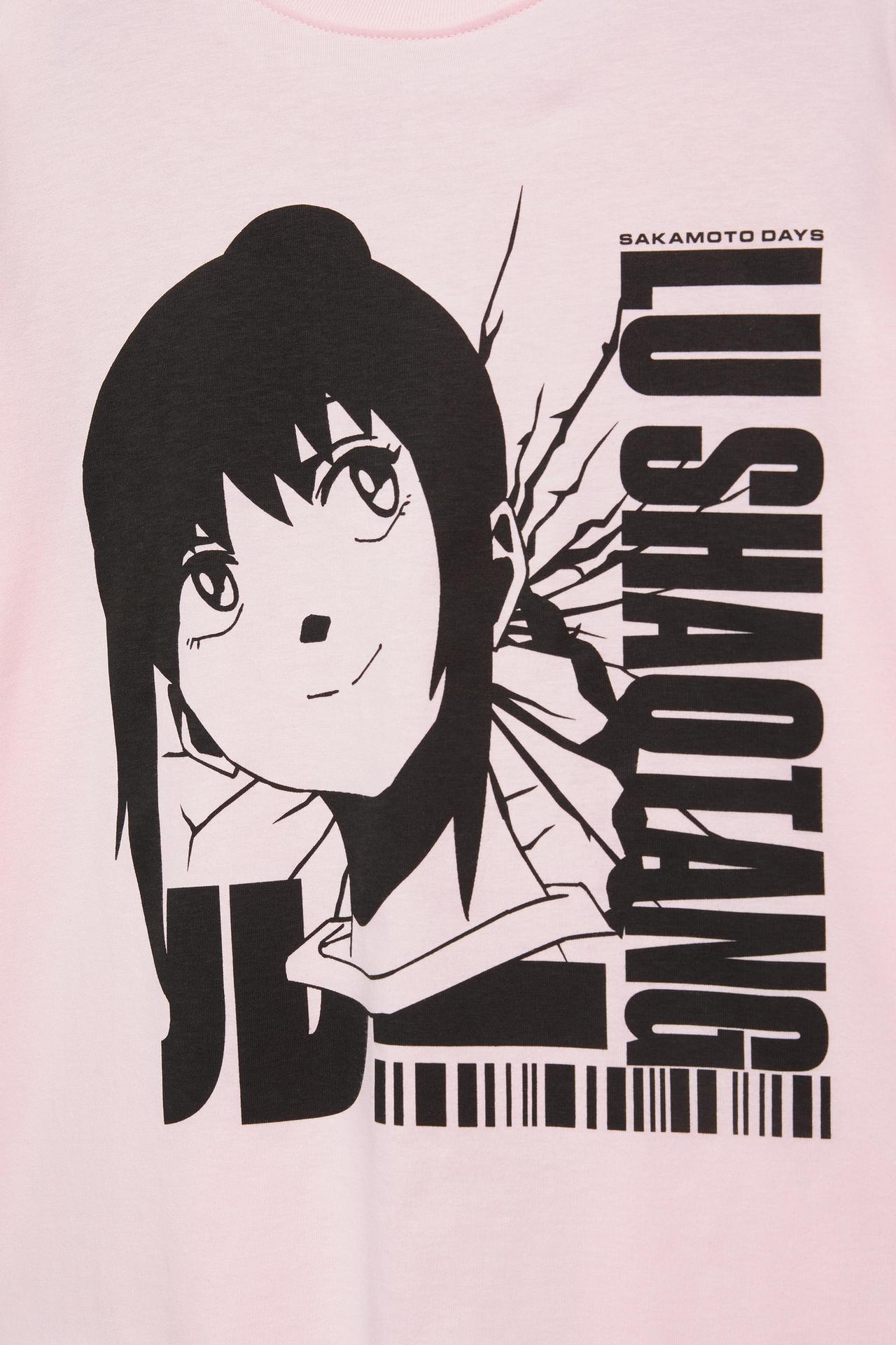 Sakamoto Days oversize T-shirt — Pink