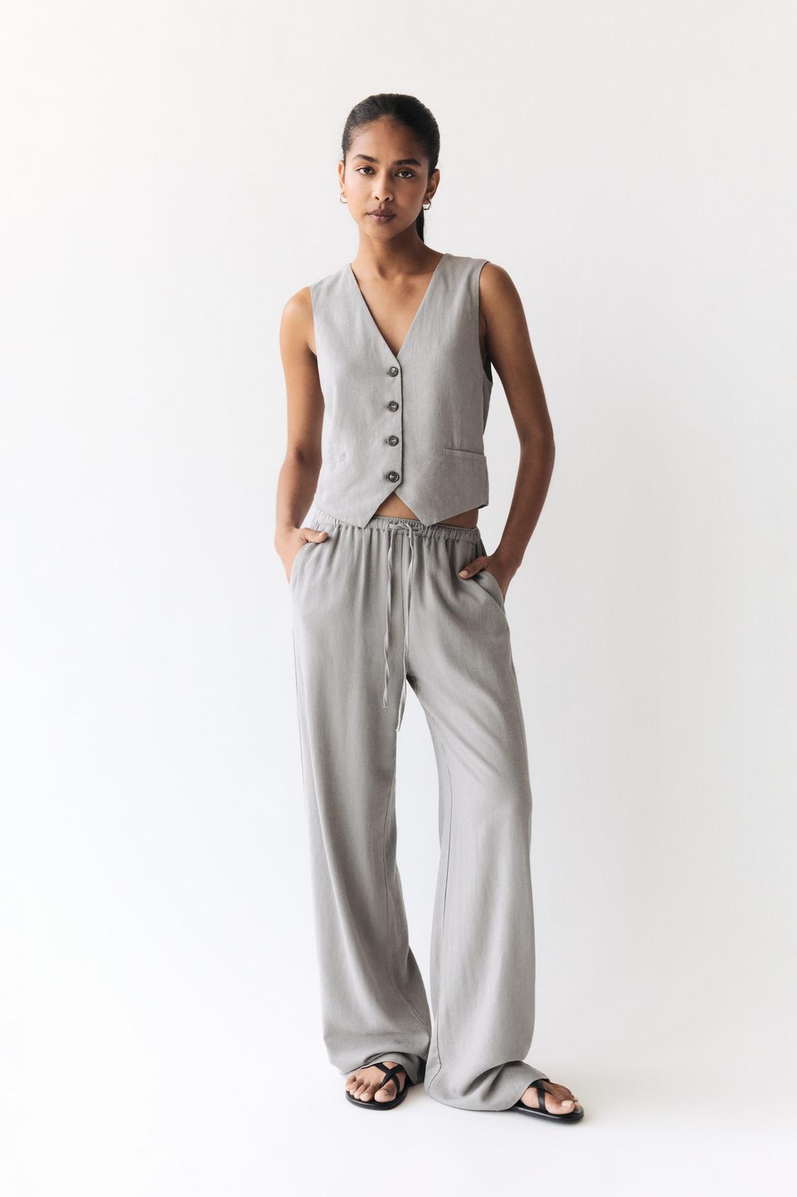 Pantalon Ancho Chaleco Pull And Bear Mujer Conjuntos De Ropa Pull