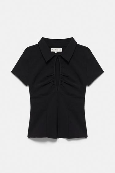 Short sleeve cut-out top — Black 4