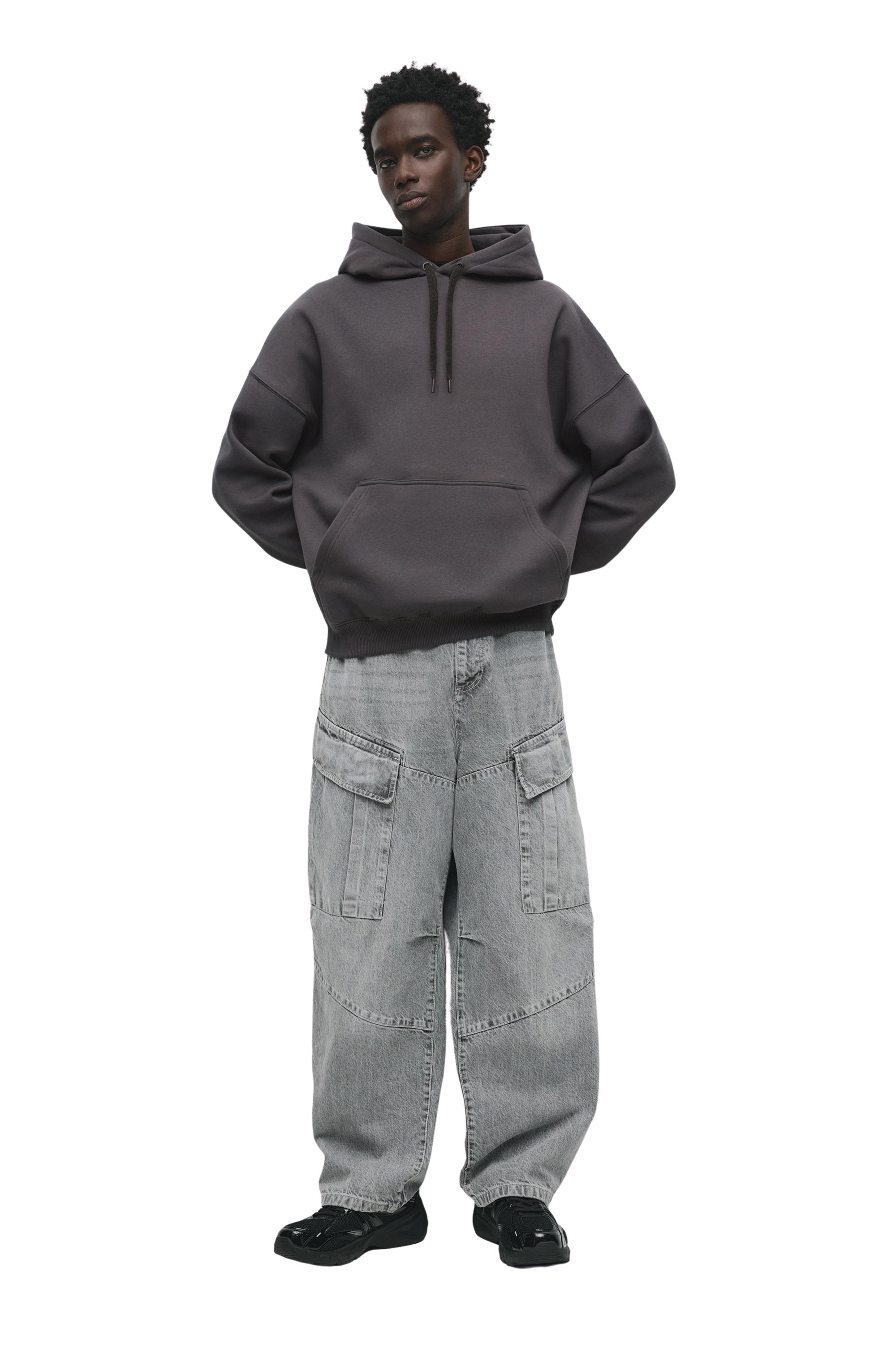 Basic kapüşonlu sweatshirt - Görsel 95