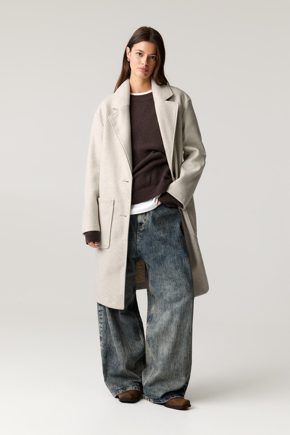 Coat Abrigo Pull And Bear Cuadros Pull& Bear Pull And Bear