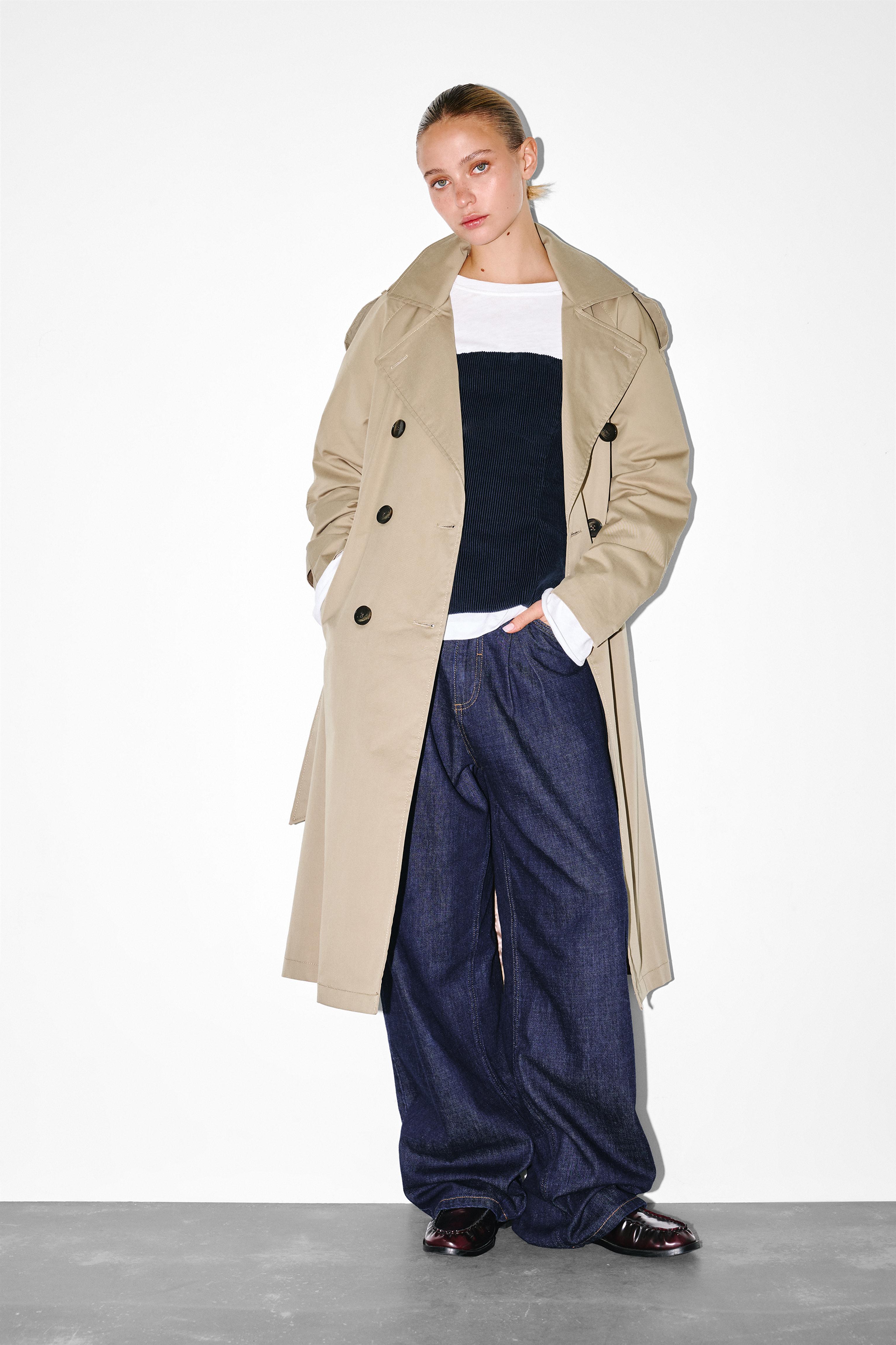 Kemerli uzun trençkot - Görsel 25