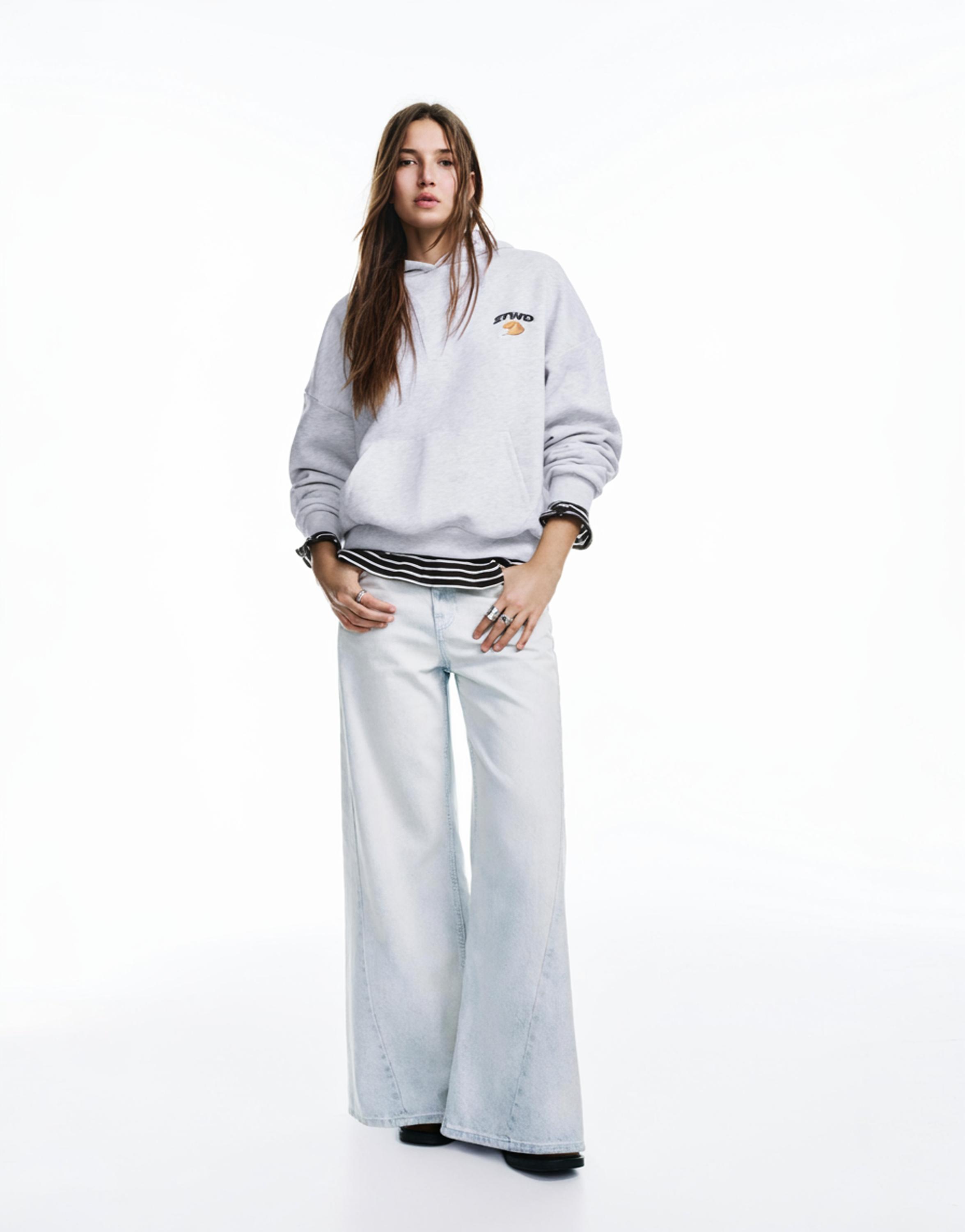 STWD fortune cookie hoodie — Grey marl