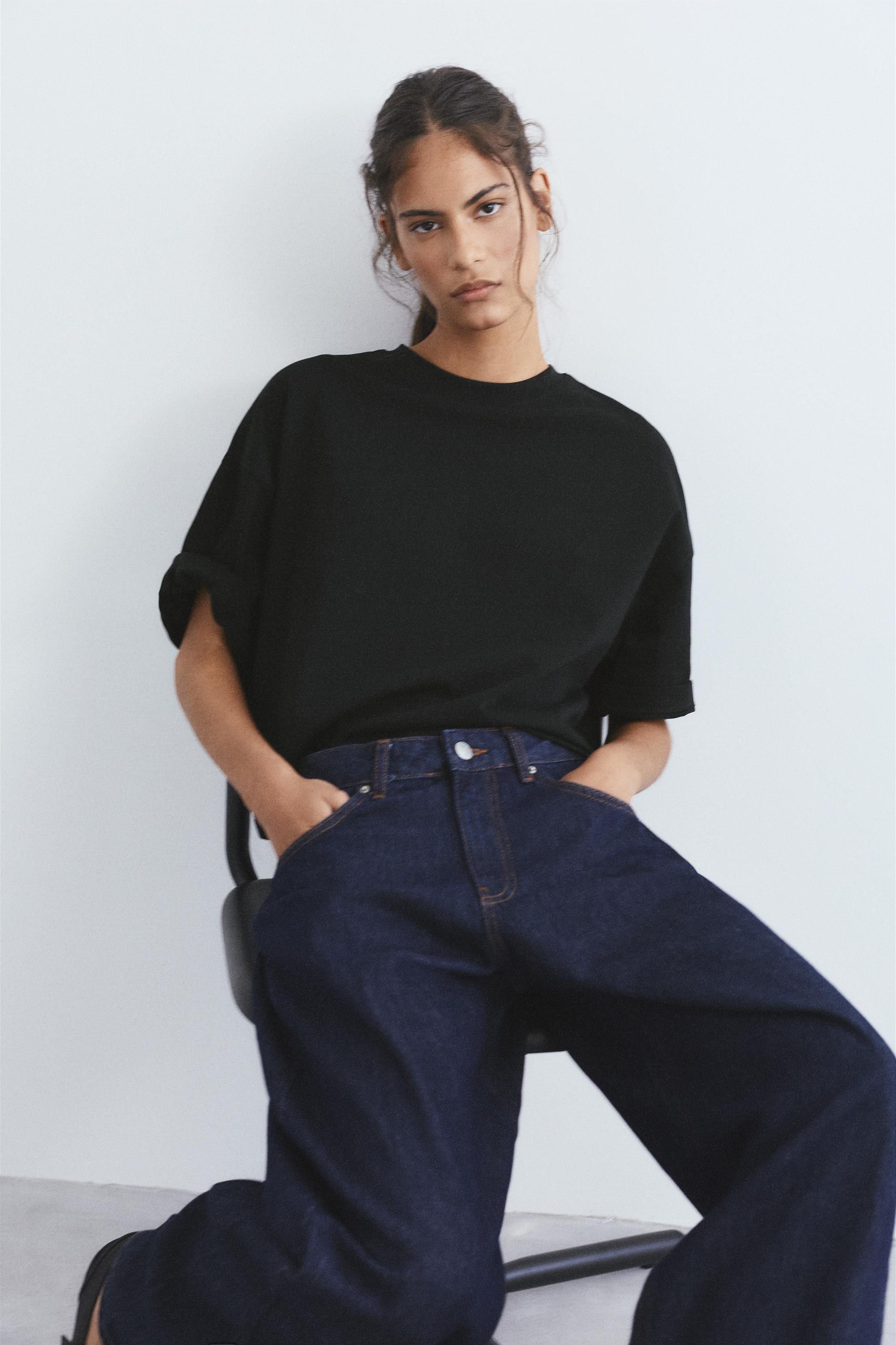 T-Shirt Boxy De Manga Curta