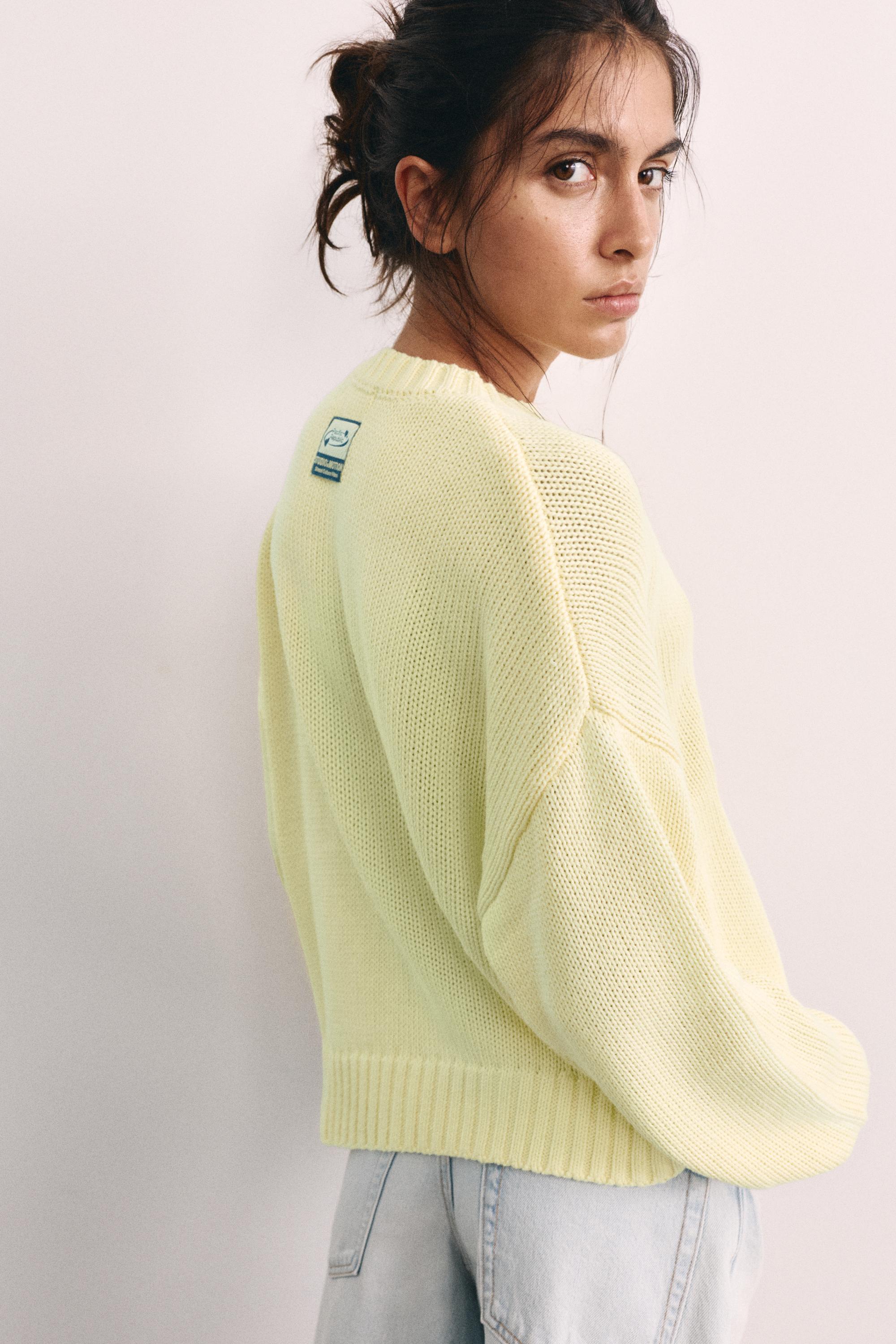 Oversize heart jumper — Yellow