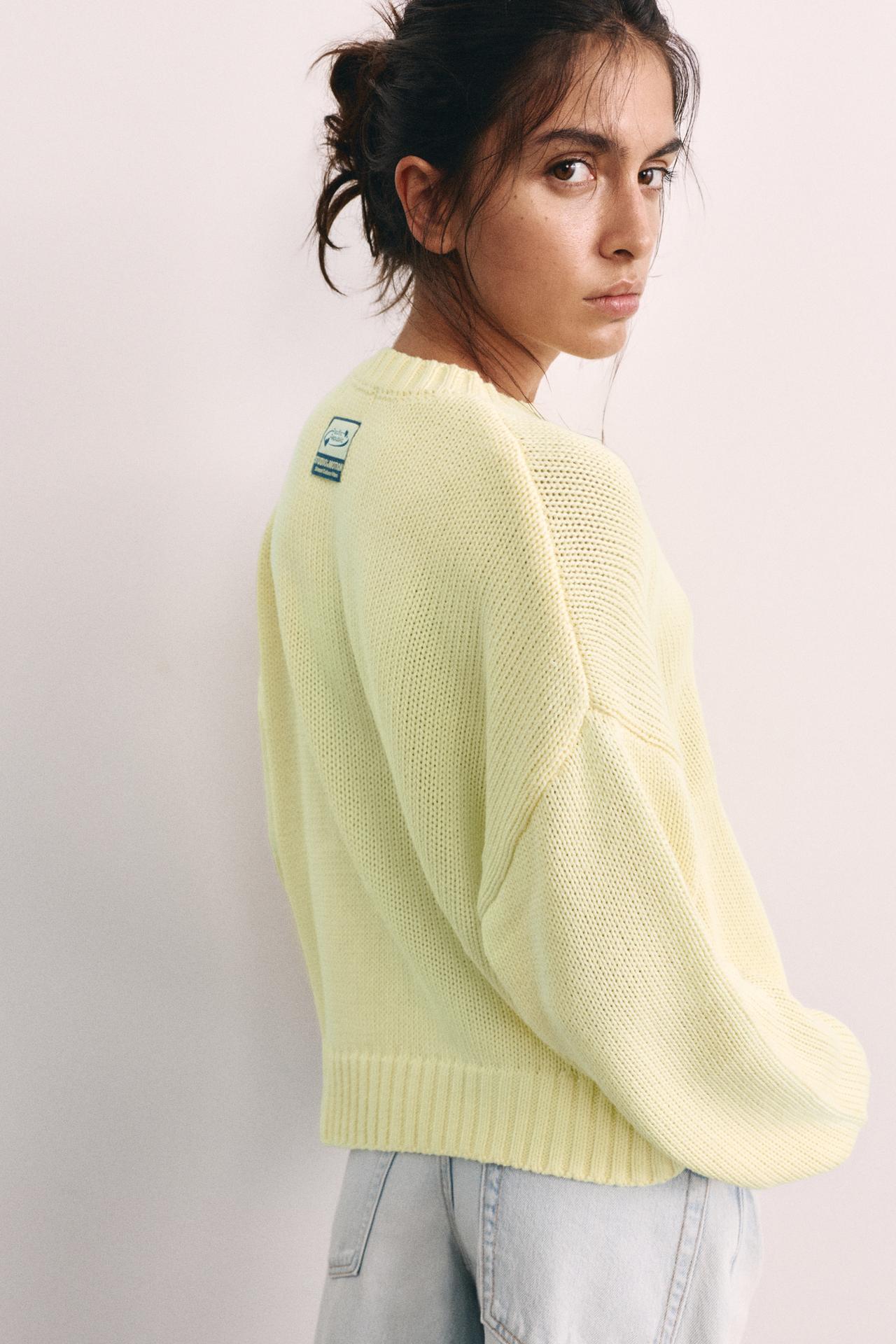 Oversize heart jumper — Yellow