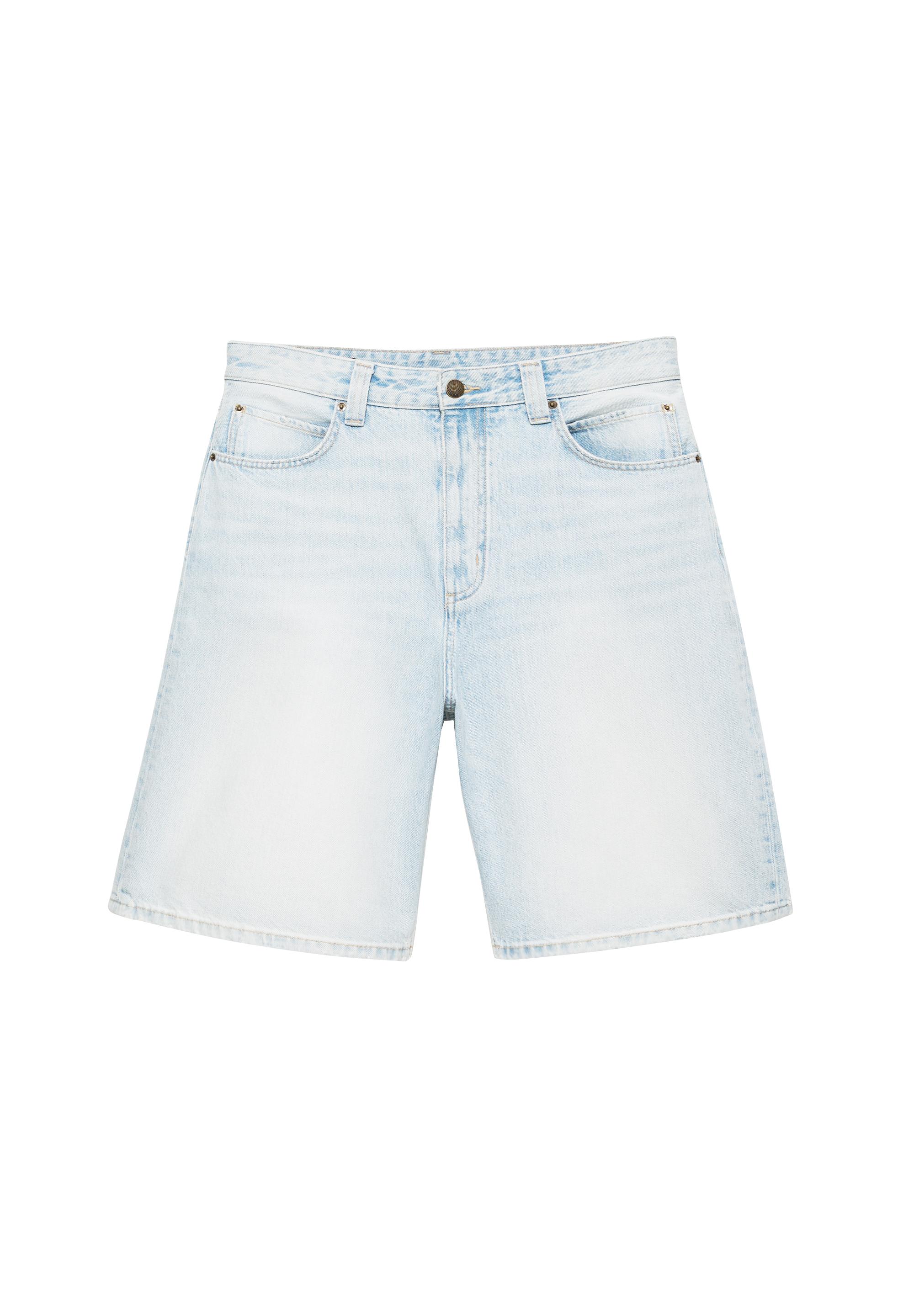 Skater denim Bermuda shorts — Pale blue