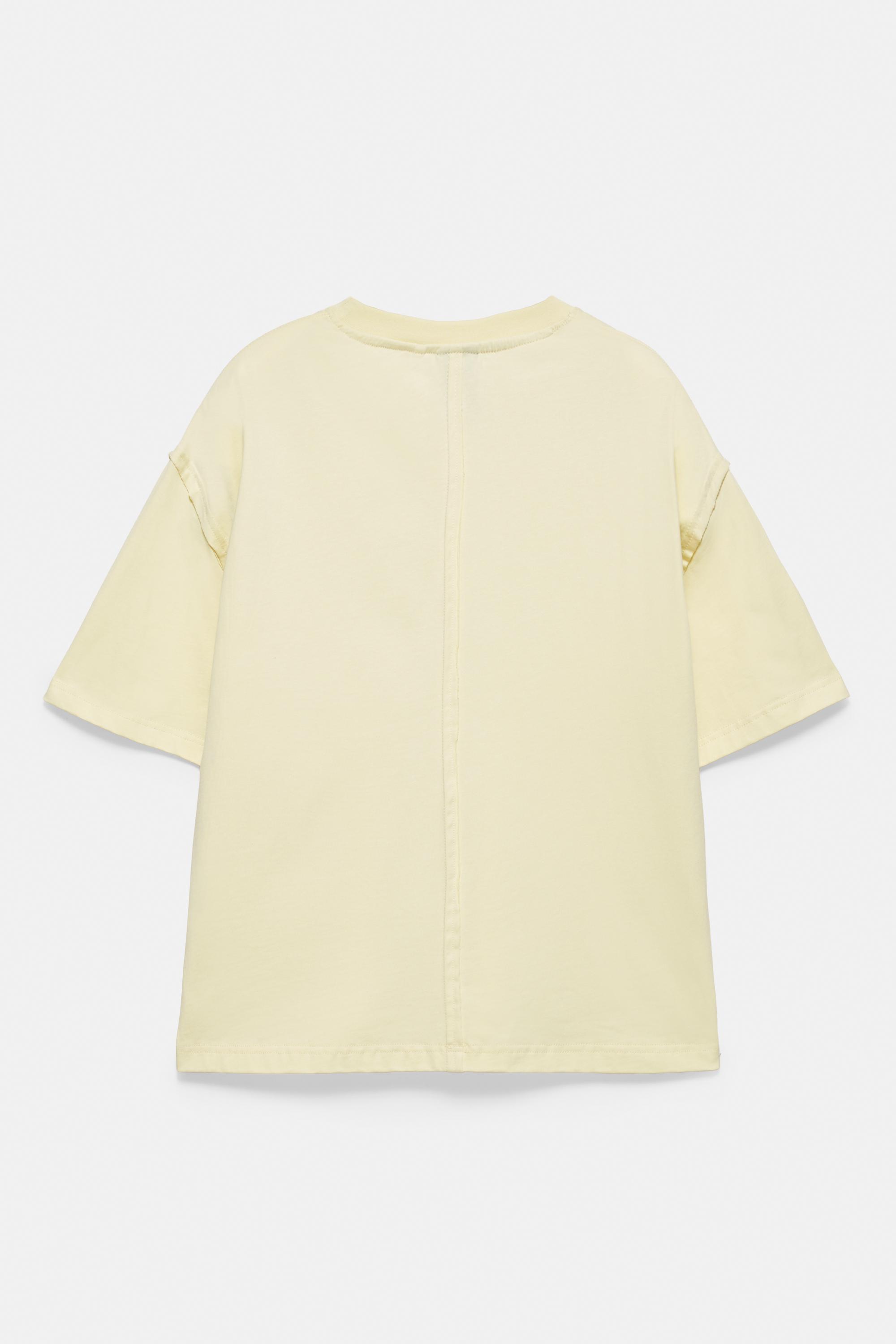 Cropped STWD graphic T-shirt — Yellow