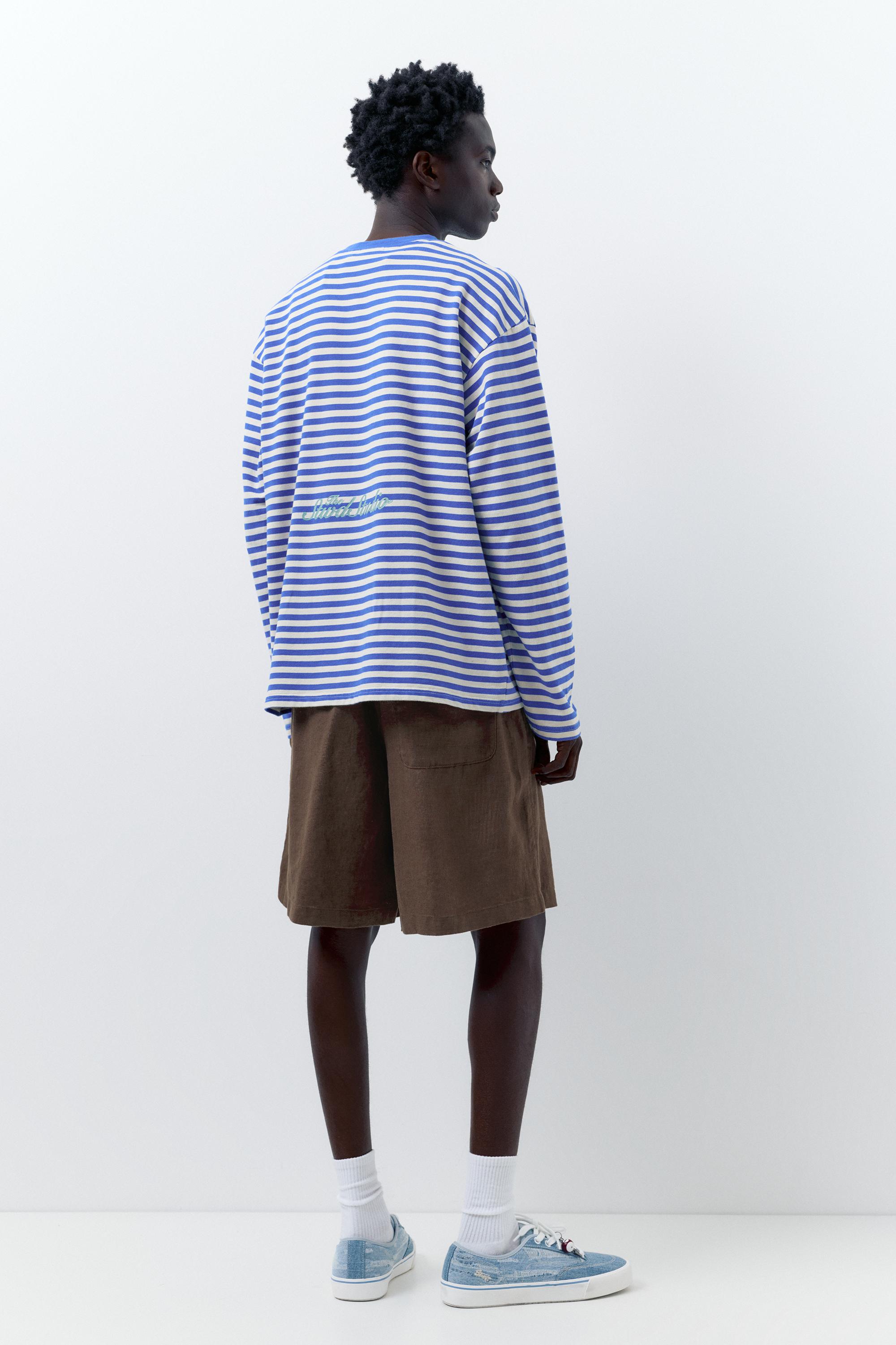 100% linen Bermuda sweat shorts — Brown