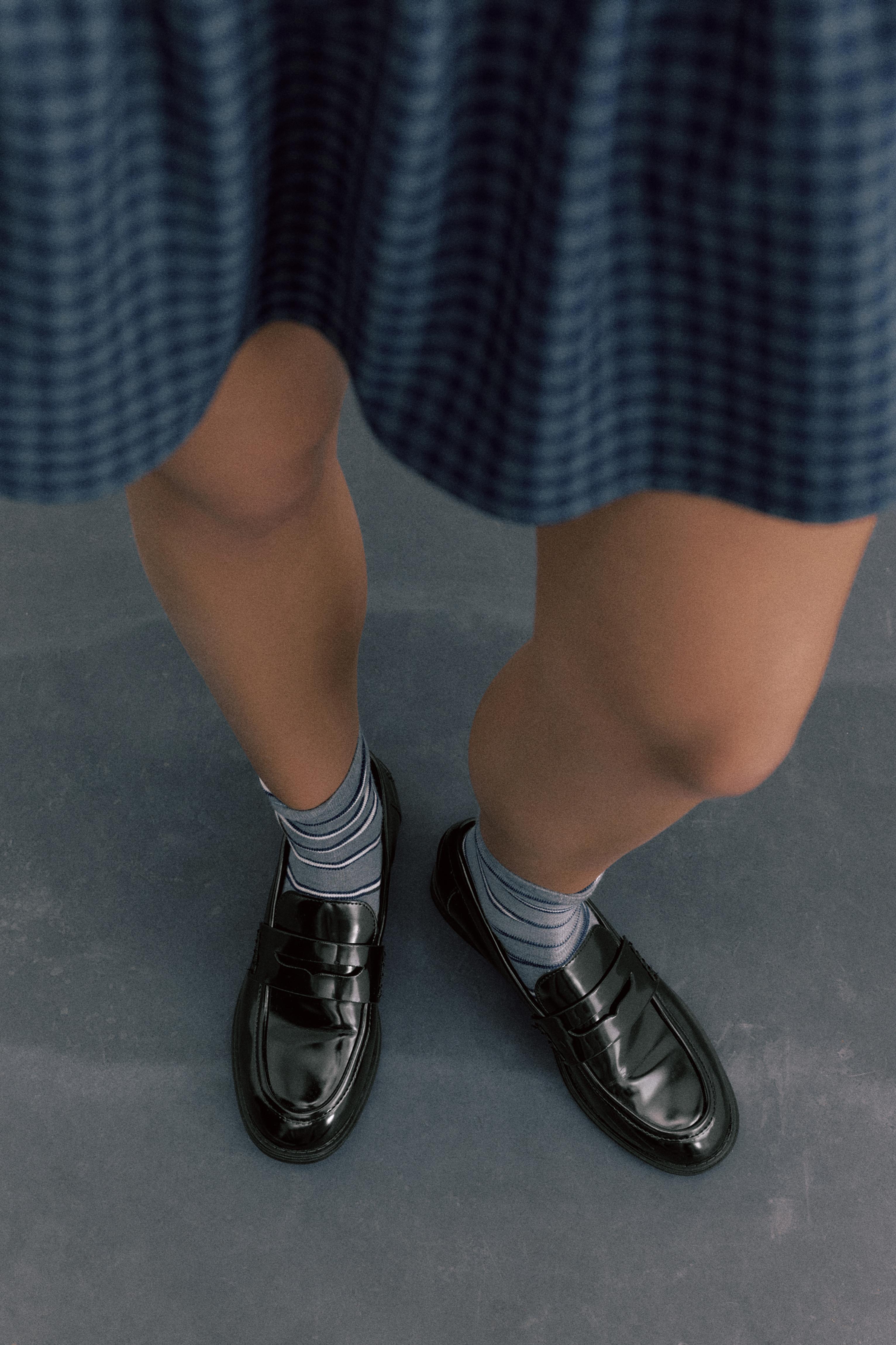 Faux patent loafers — Black