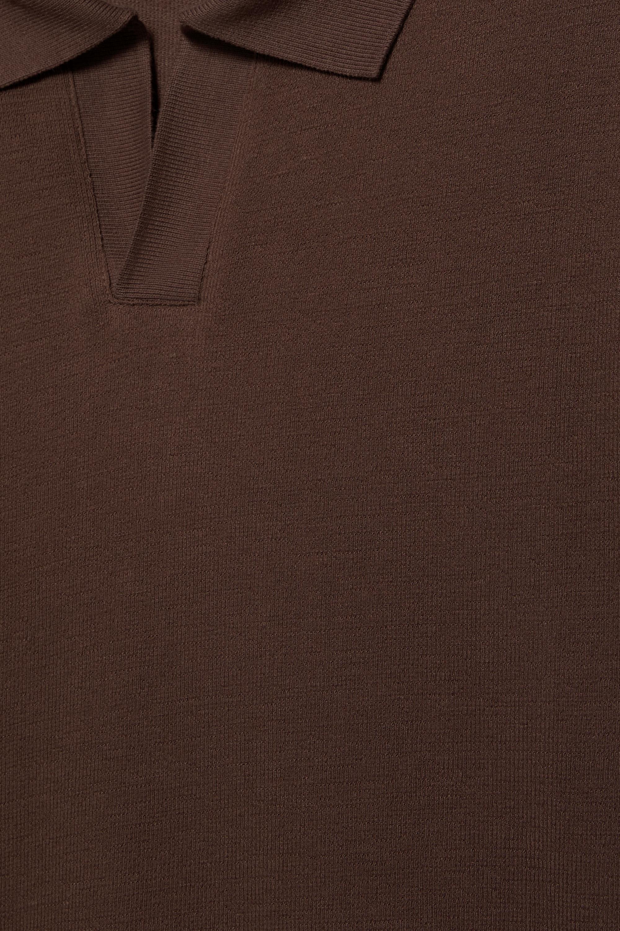 Dokulu kısa kollu polo - Görsel 2