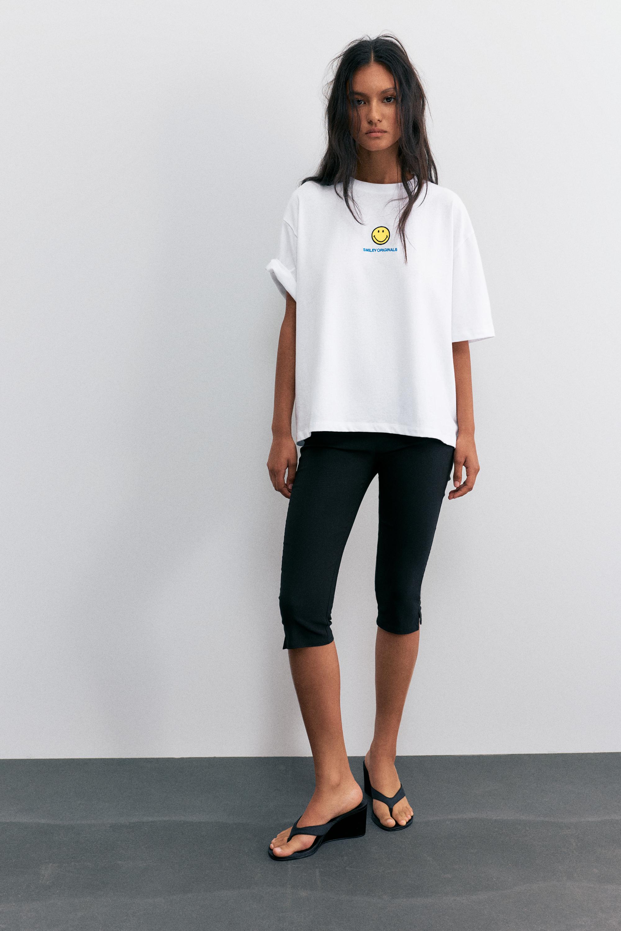 Smiley Yin Yang T-shirt — White