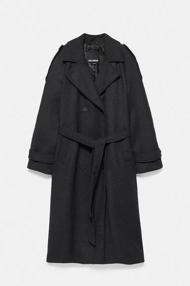 Belted wool trench coat — Anthracite grey 5