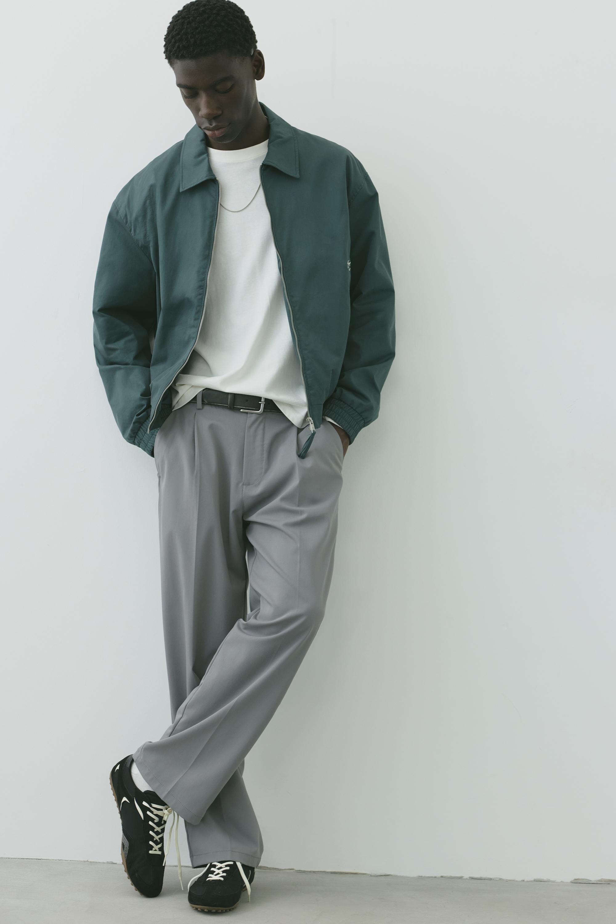 Wide-leg tailored trousers — Grey