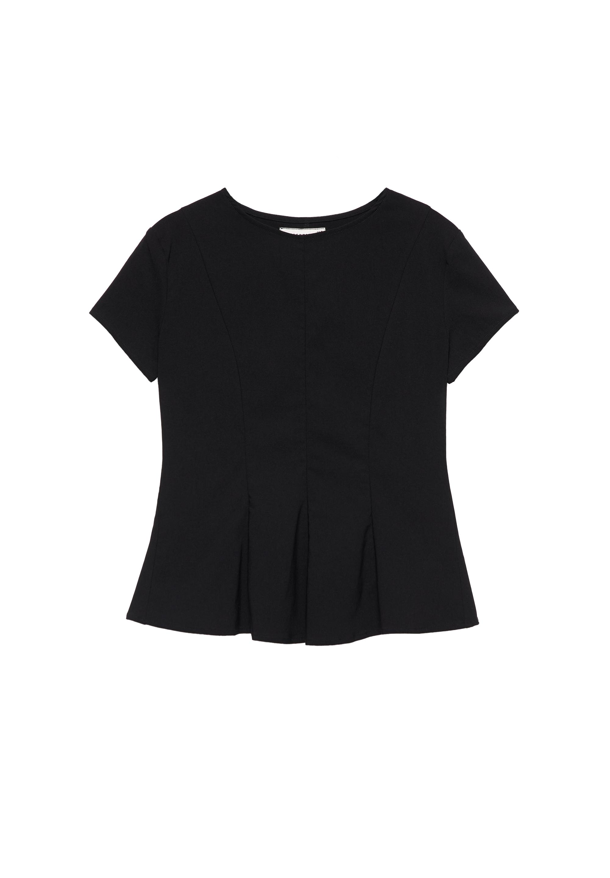 Peplum top — Black