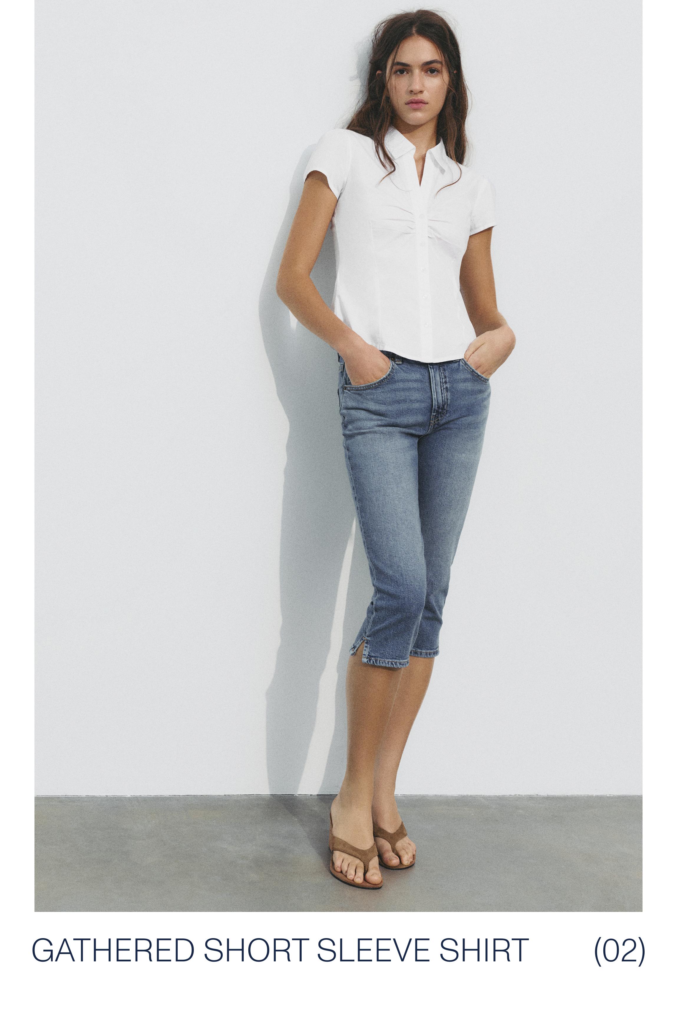 Slim fit short sleeve shirt — White