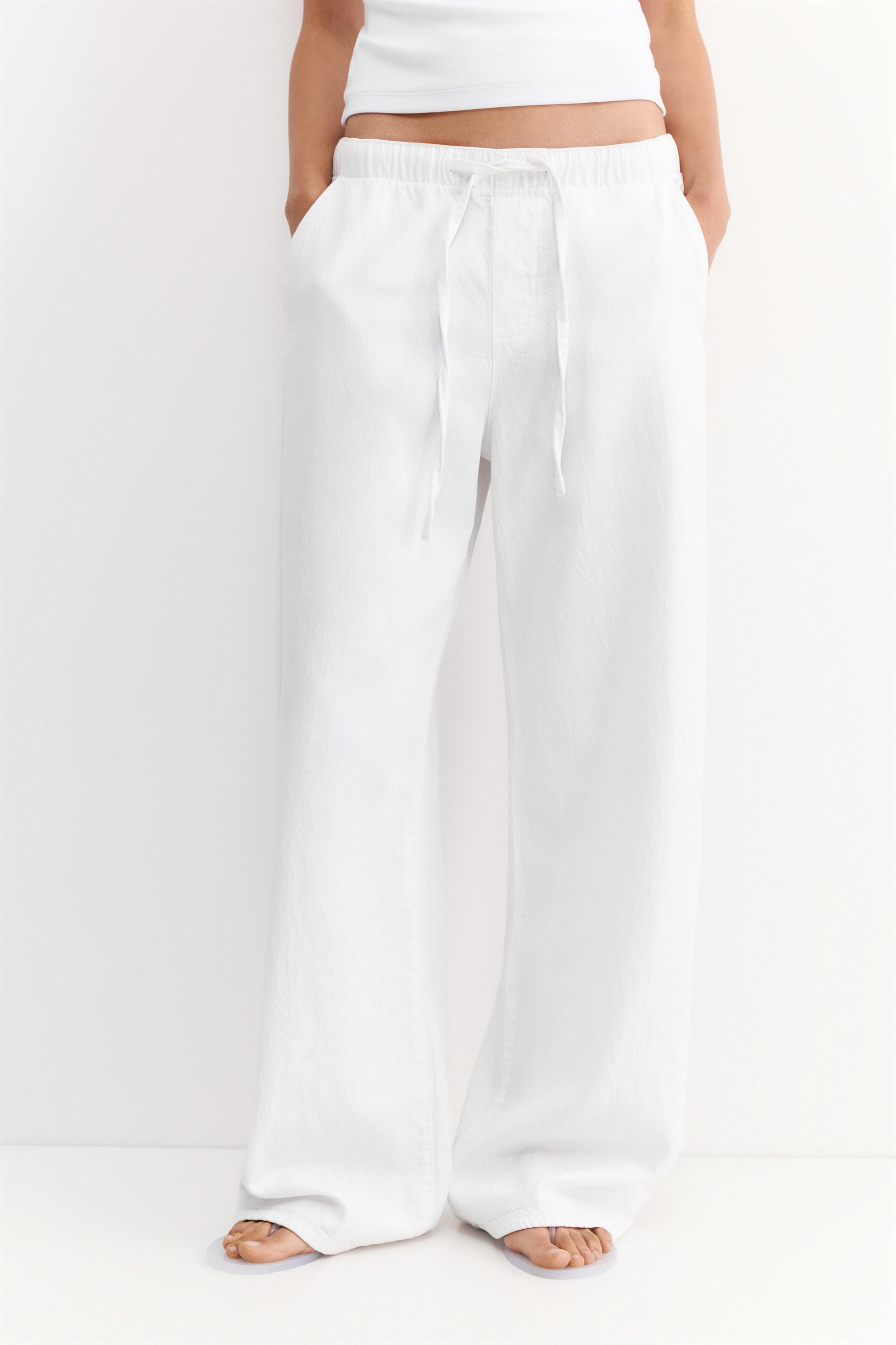 Low-rise jogger jeans — White