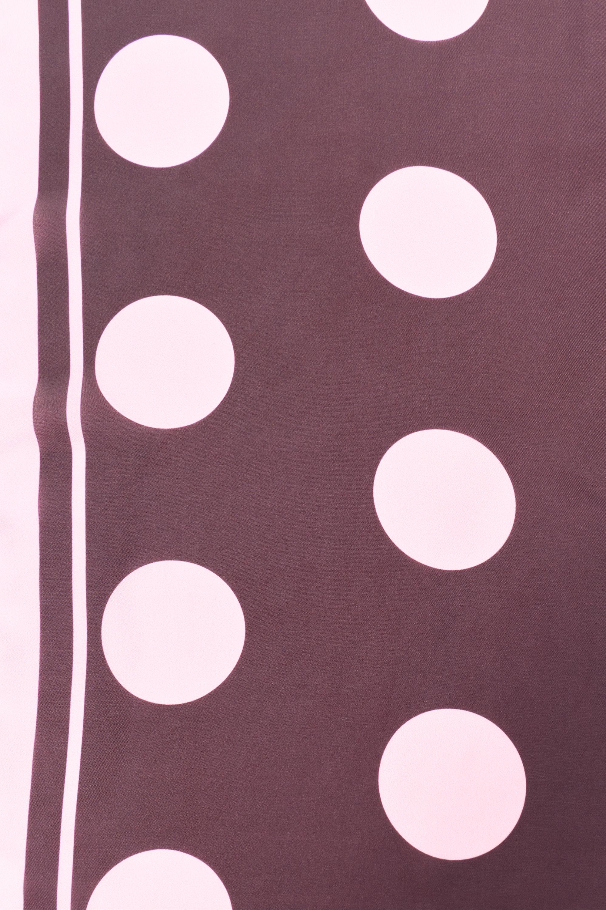 Satin polka dot scarf — Pink