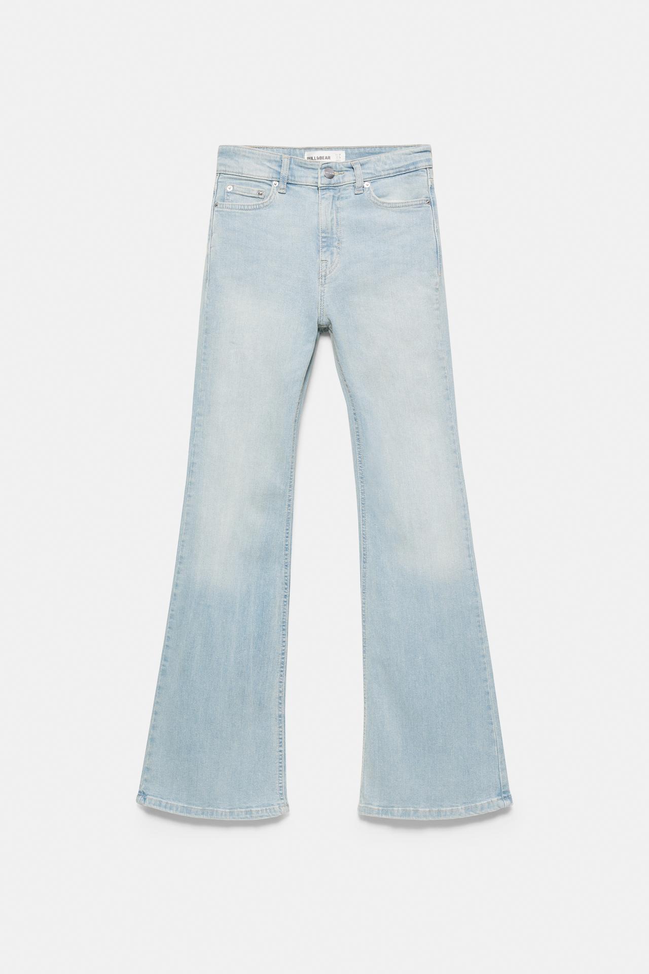 Skinny flared jeans — Sky blue