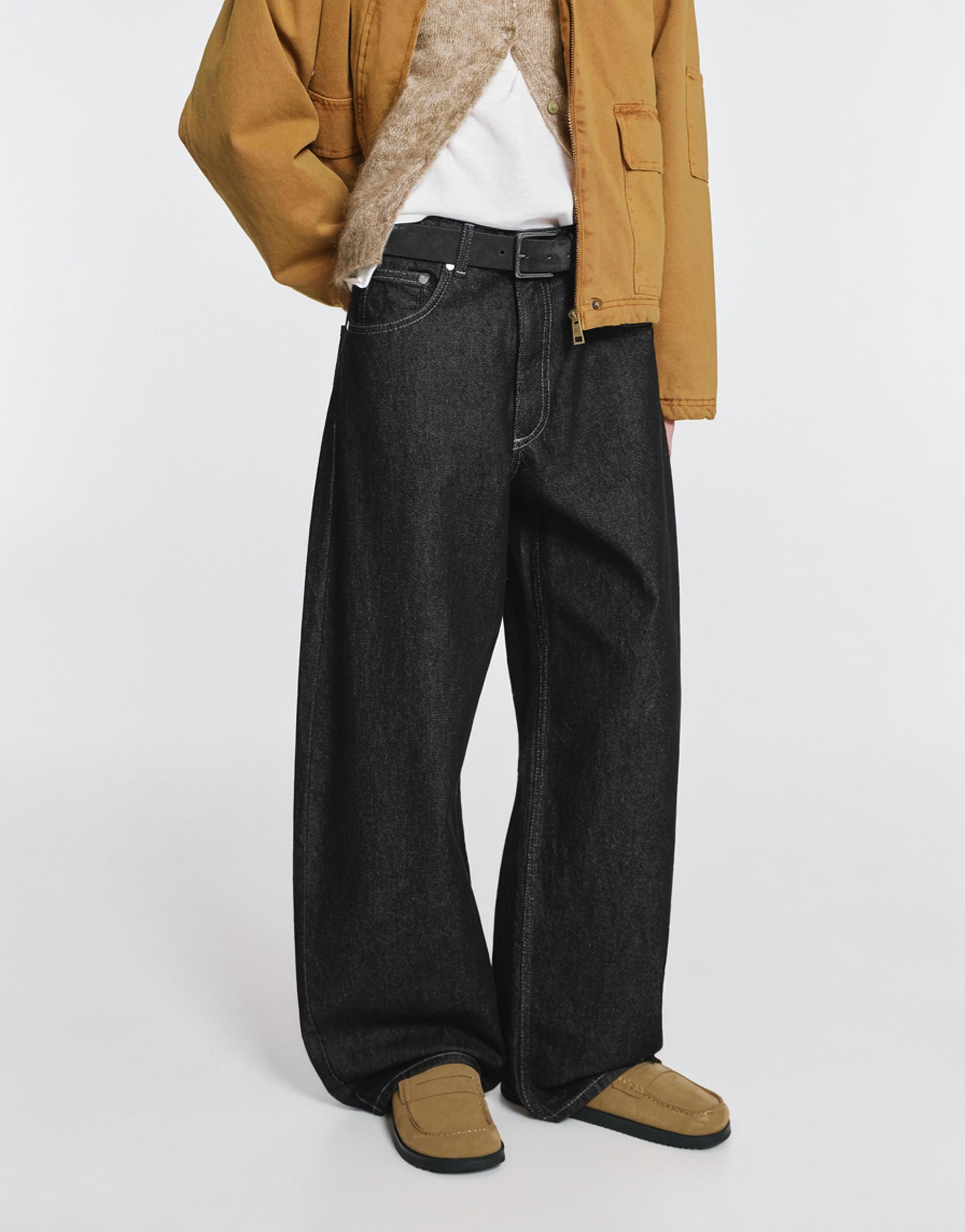 Yıldız desenli barrel jean - Görsel 26