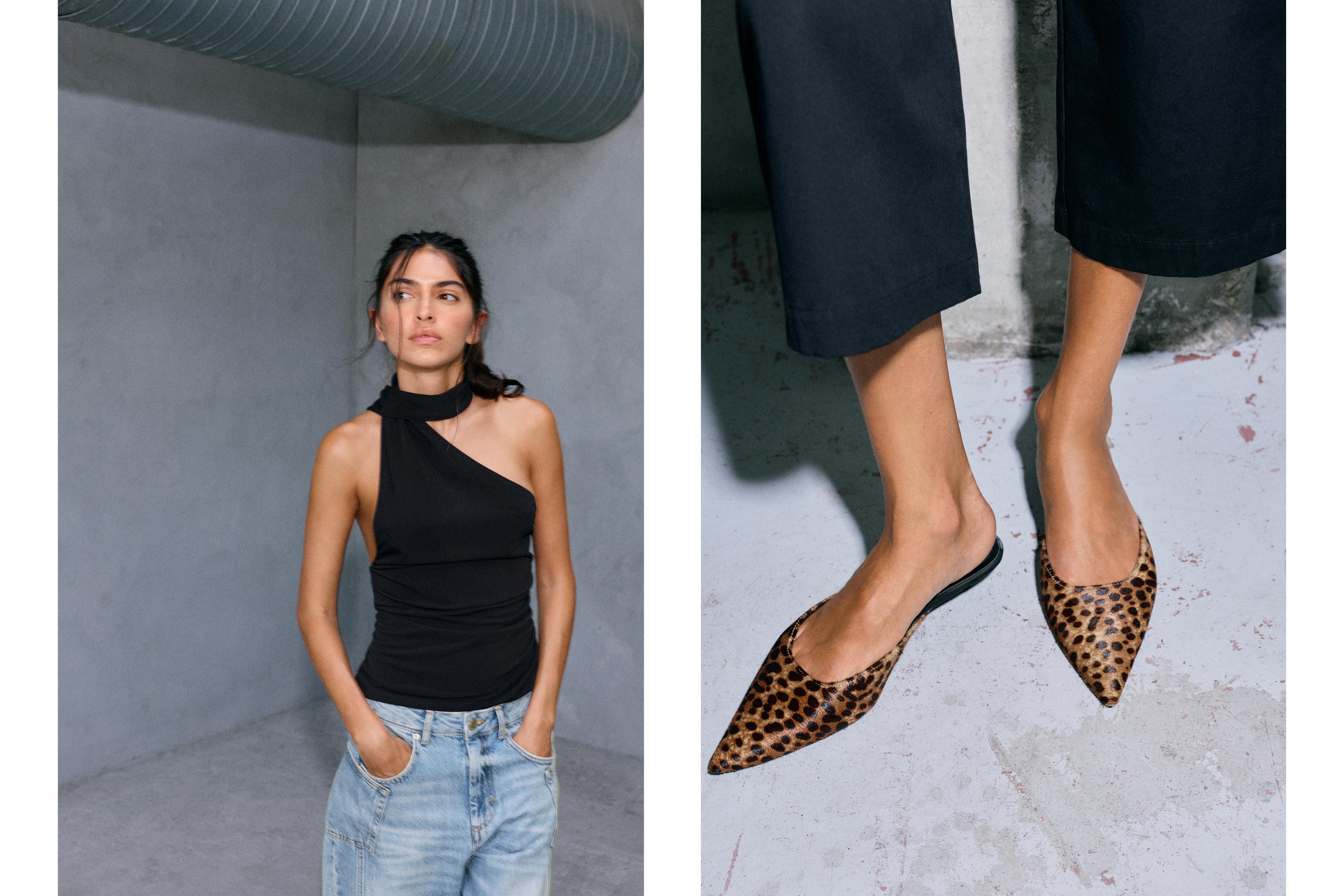 Leopard print leather mules — Leopard