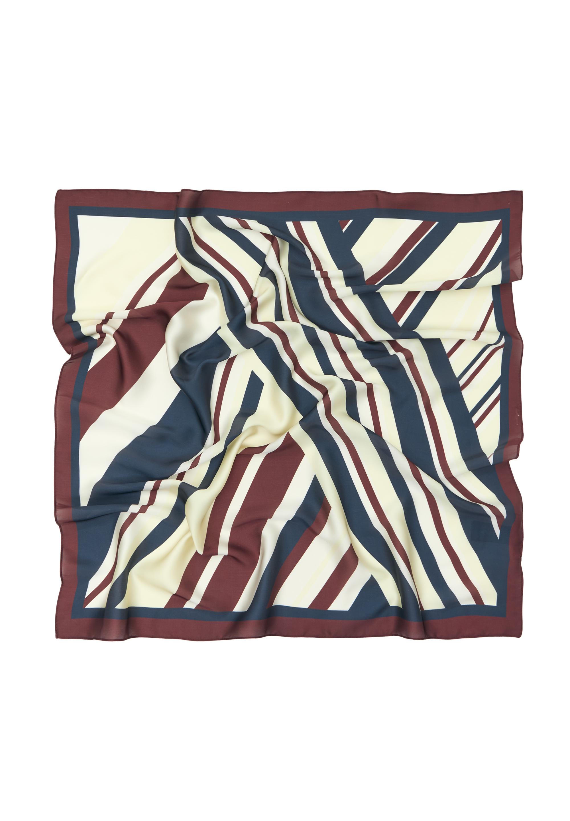 Saten çizgili fular - Görsel 7